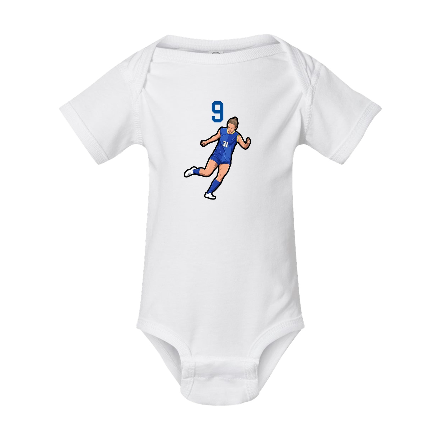 Baby Onesie — Number Top in White