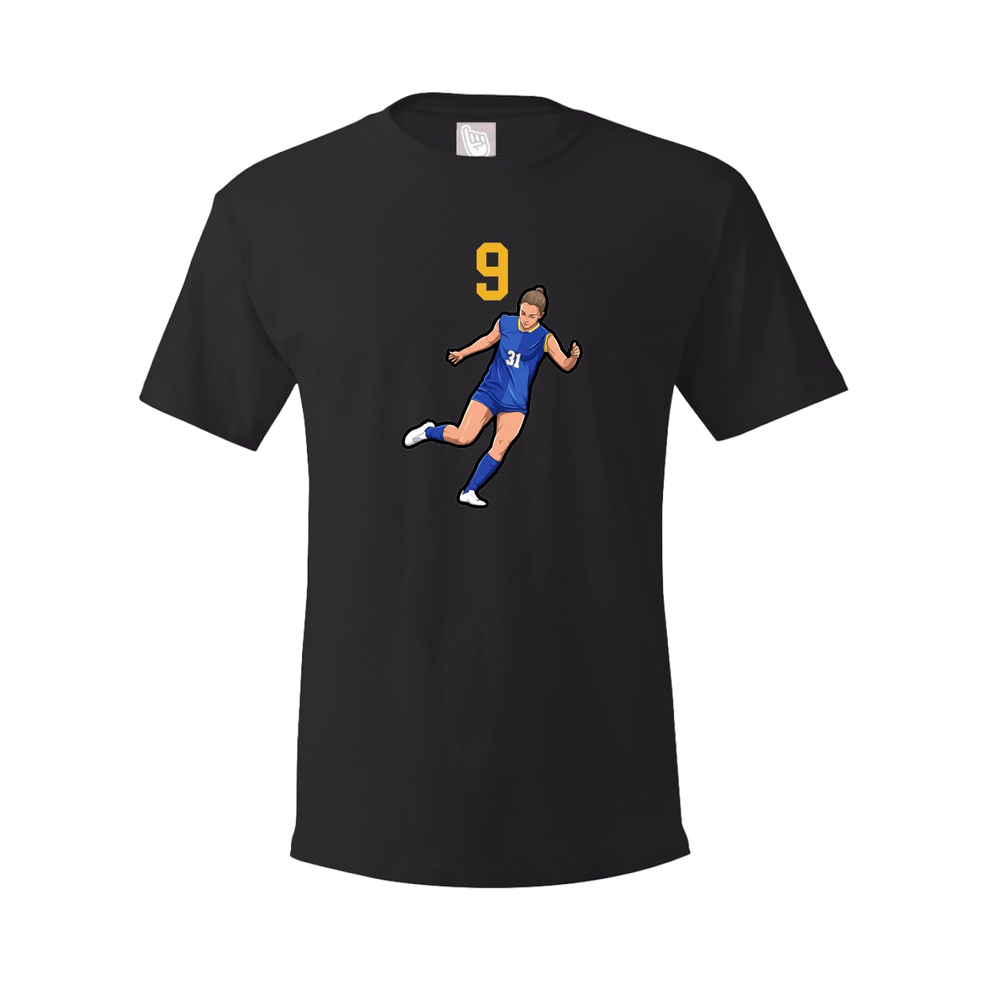 Youth Tee — Number Top in Black