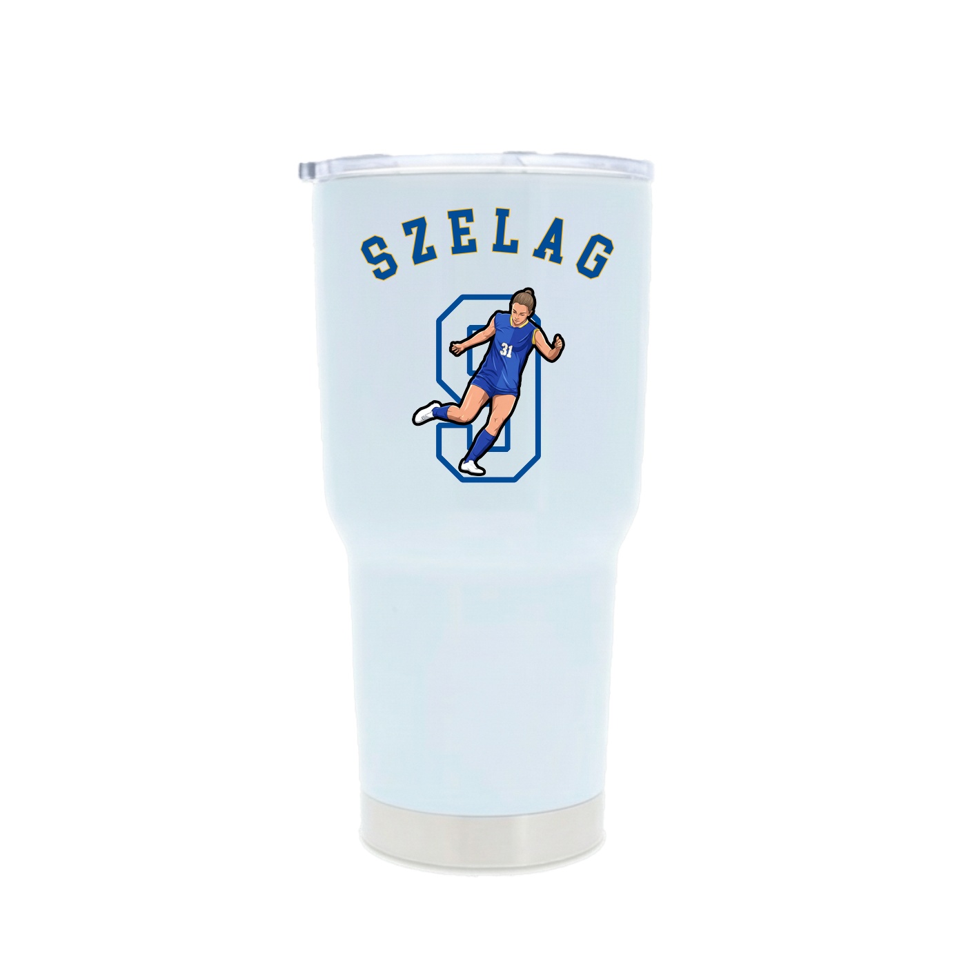 30oz Stainless Steel Tumbler — Shirsey Arch in White