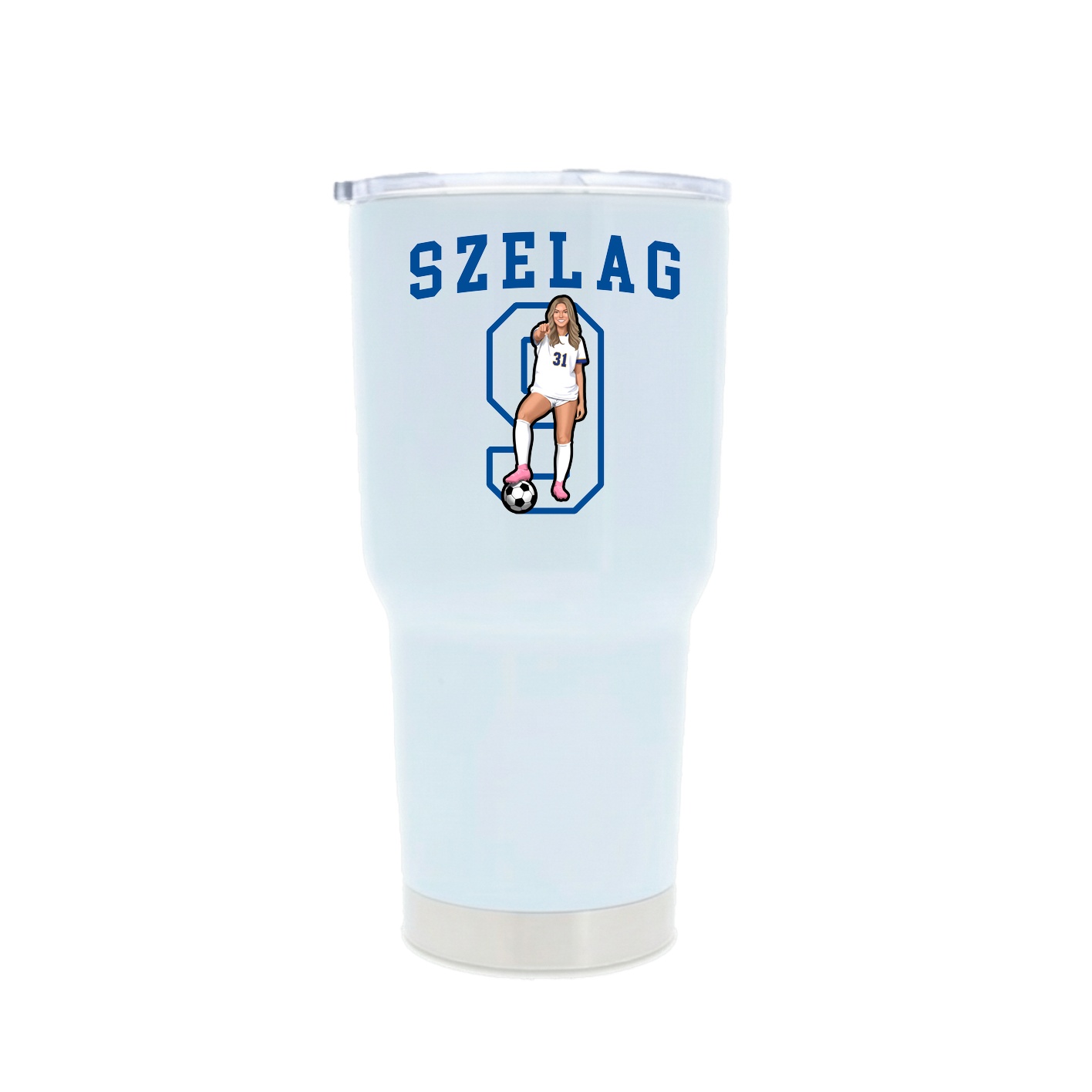 30oz Stainless Steel Tumbler — Shirsey in White