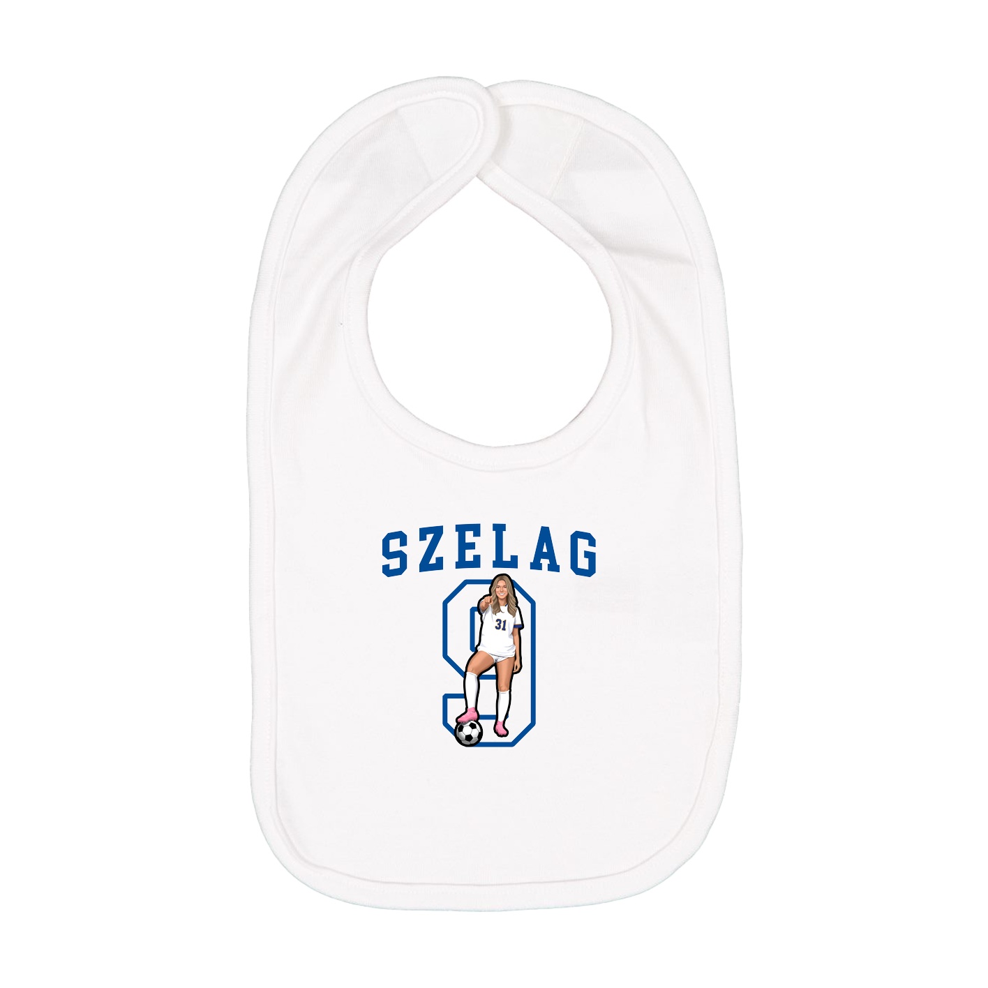 Infant Bib — Shirsey in White