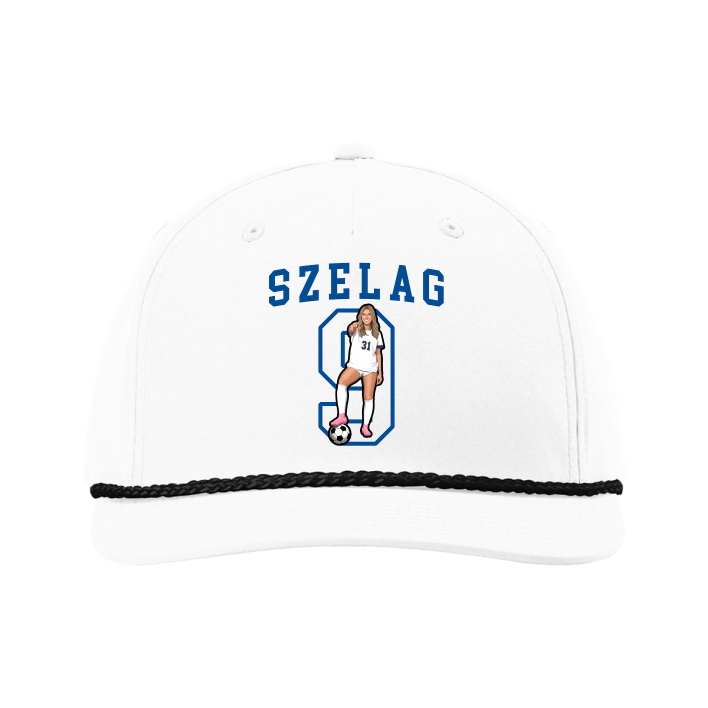 Five-Panel Classic Rope Cap — Shirsey in White