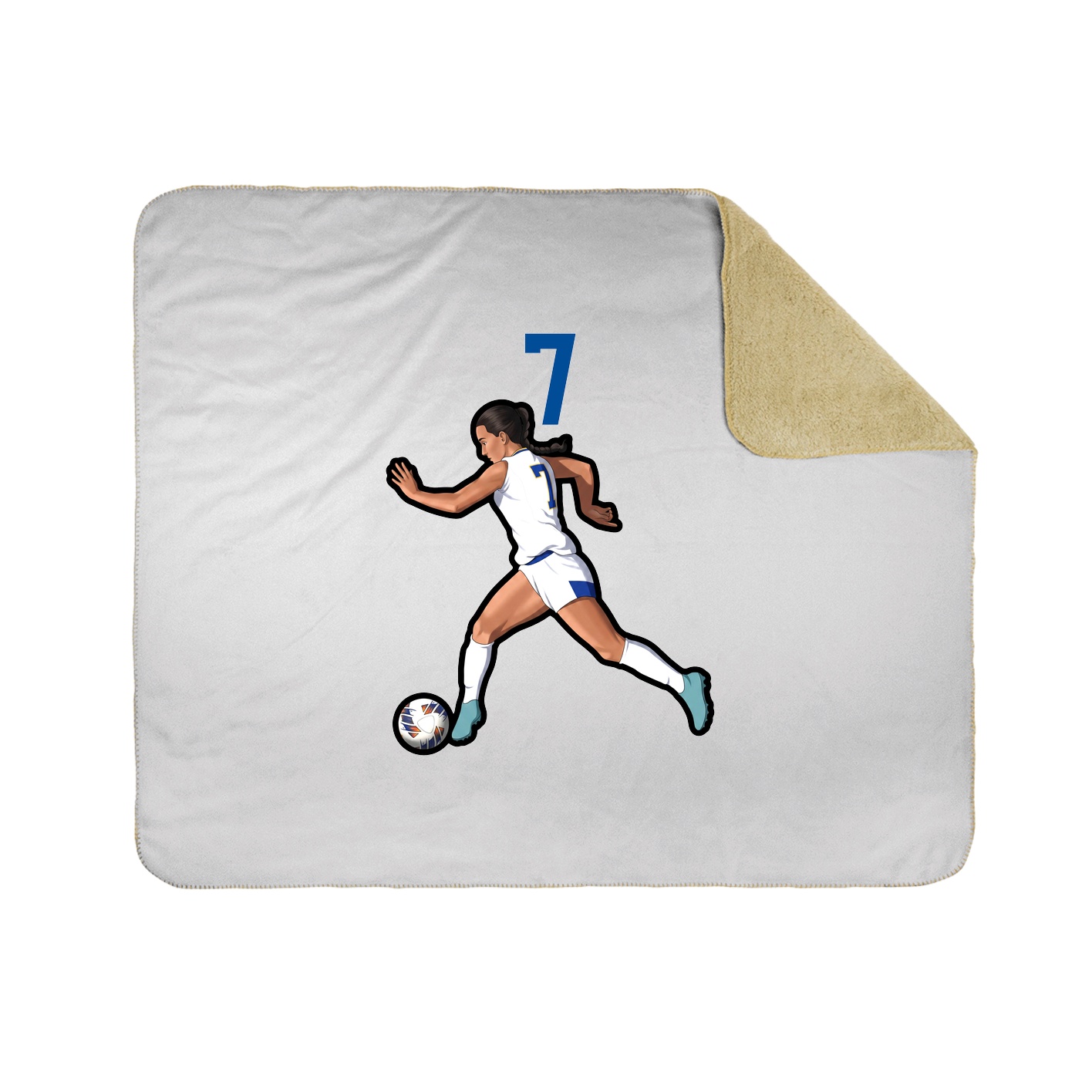 Throw Blanket — Number Top in White
