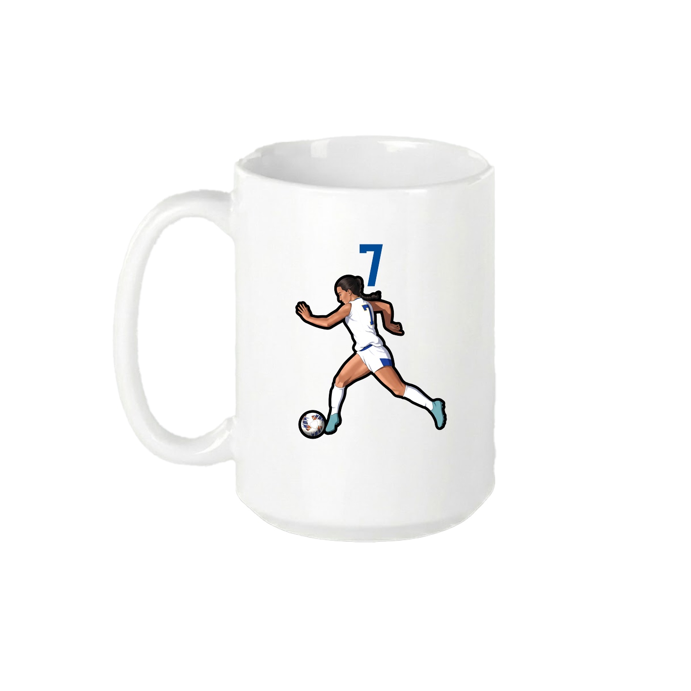 15oz Coffee Mug — Number Top in White