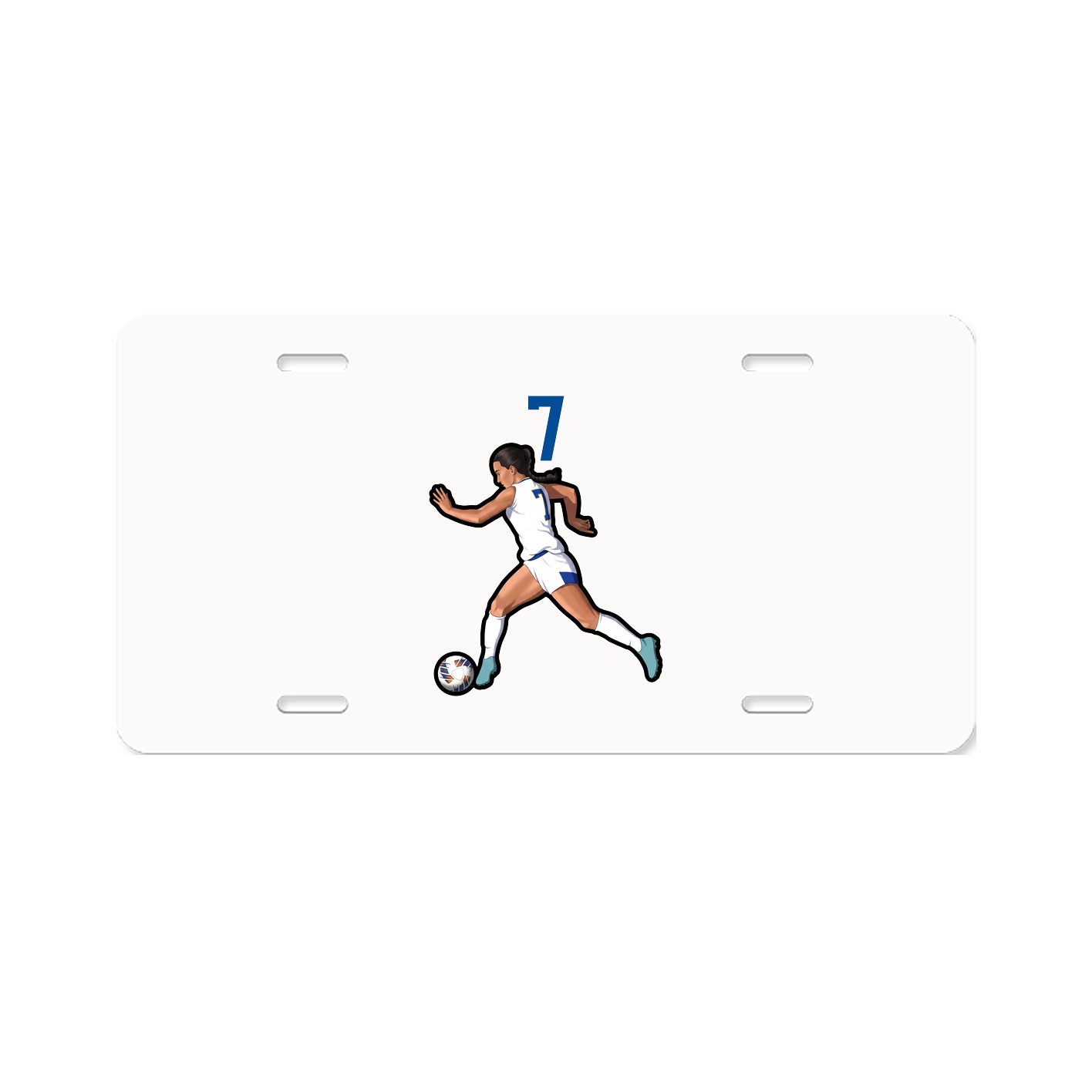 License Plate — Number Top in Classic