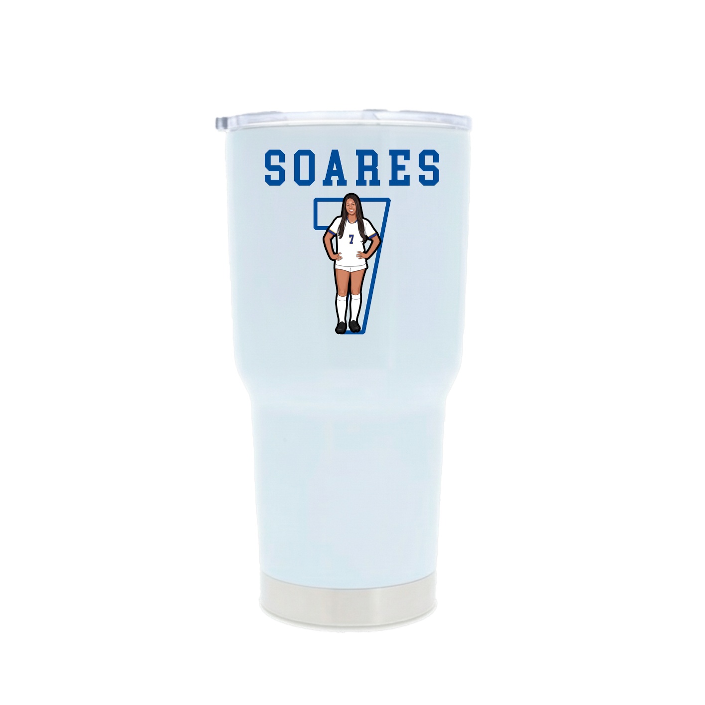 30oz Stainless Steel Tumbler — Shirsey in White