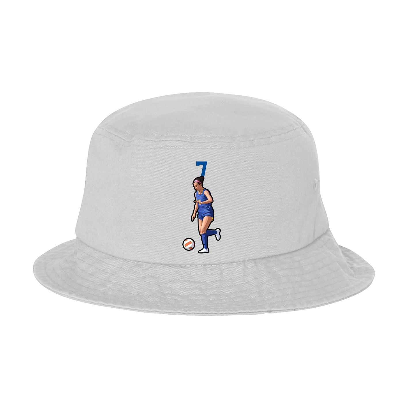 Bucket Cap — Number Top in White