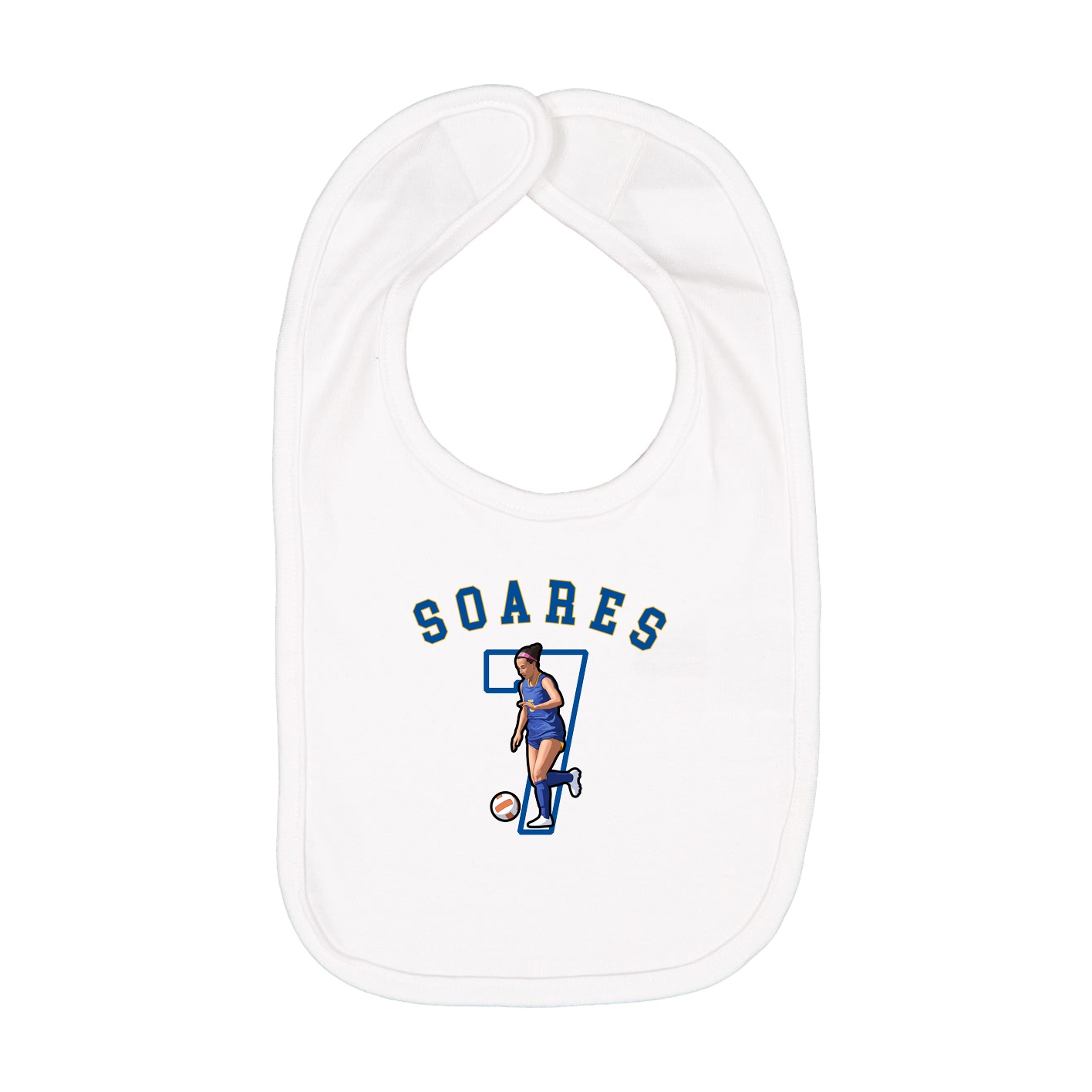 Infant Bib — Shirsey Arch in White