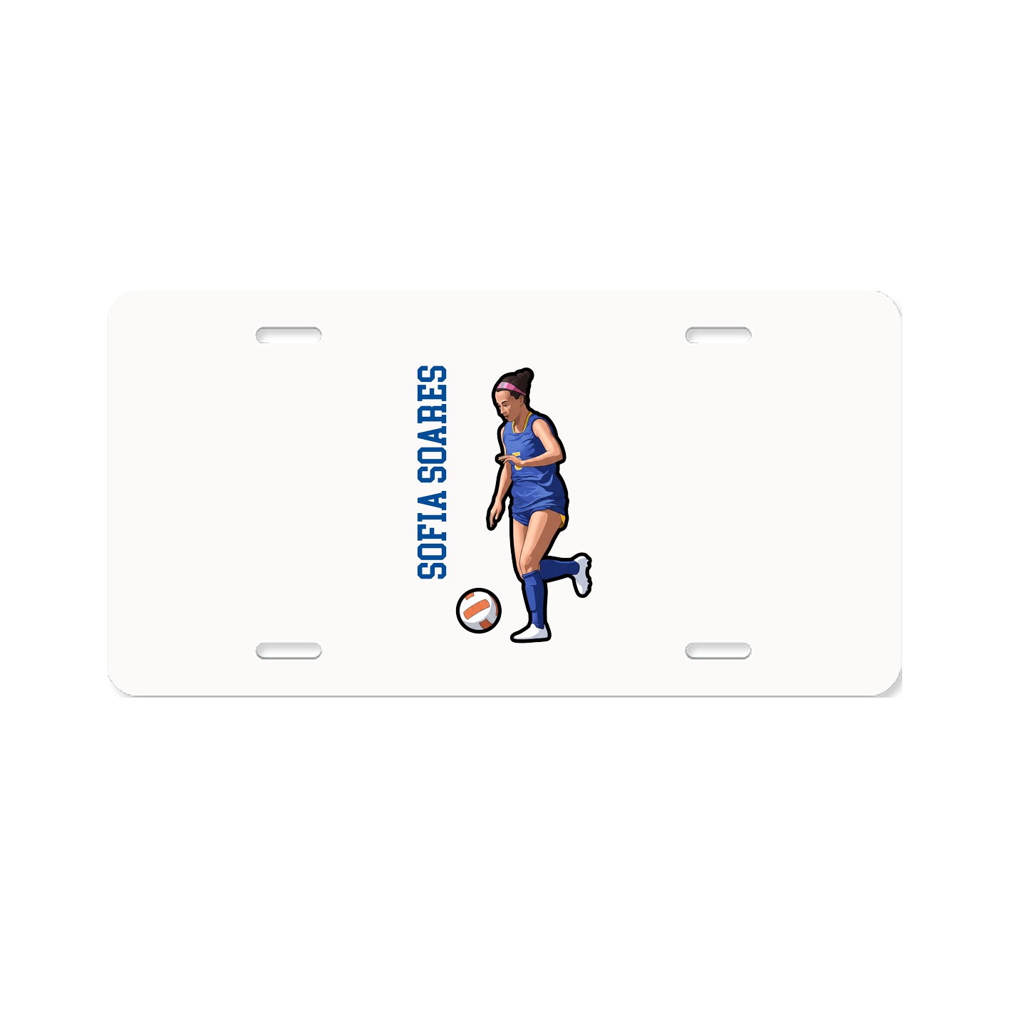 License Plate — Name Vertical in Classic