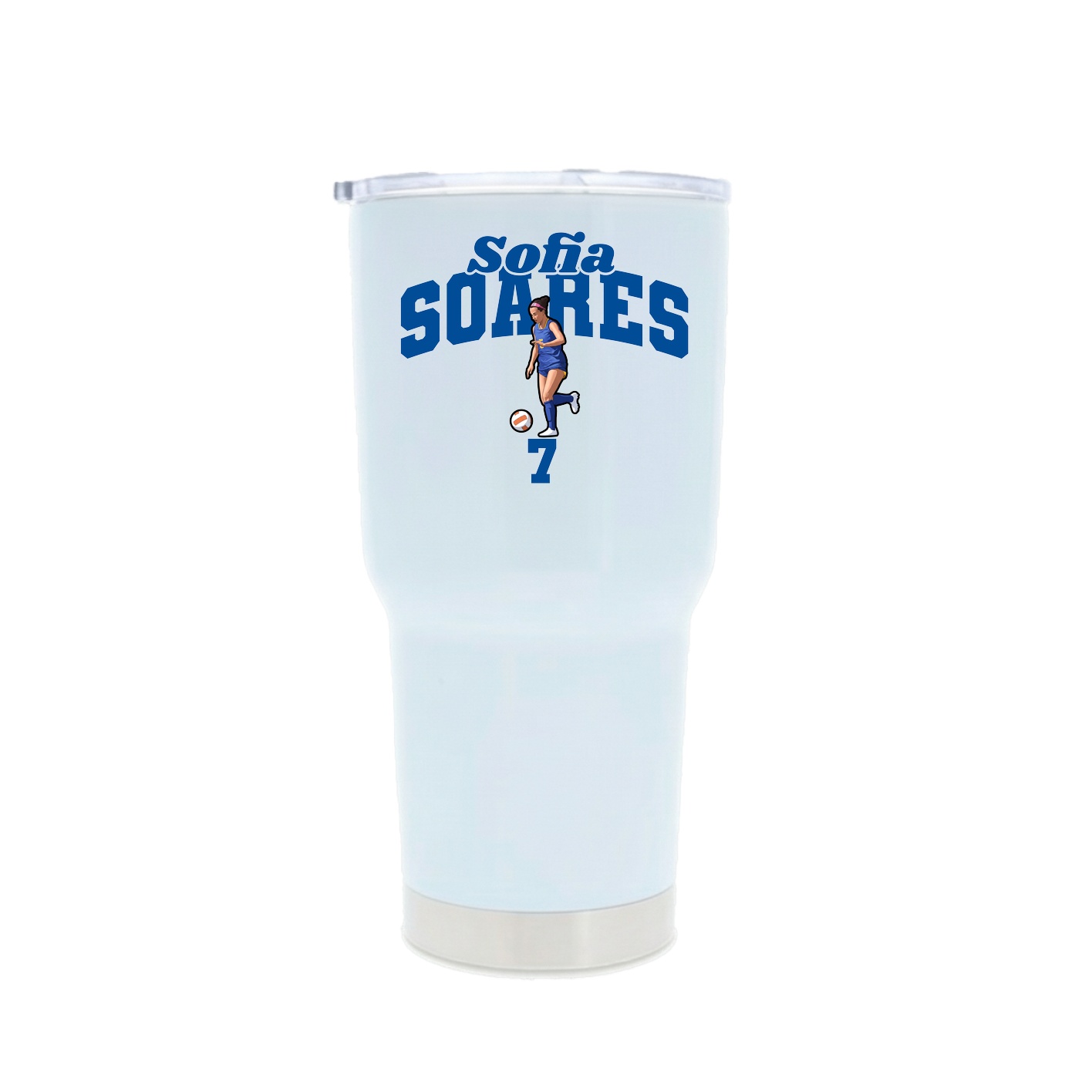 30oz Stainless Steel Tumbler — Signature Arch in White