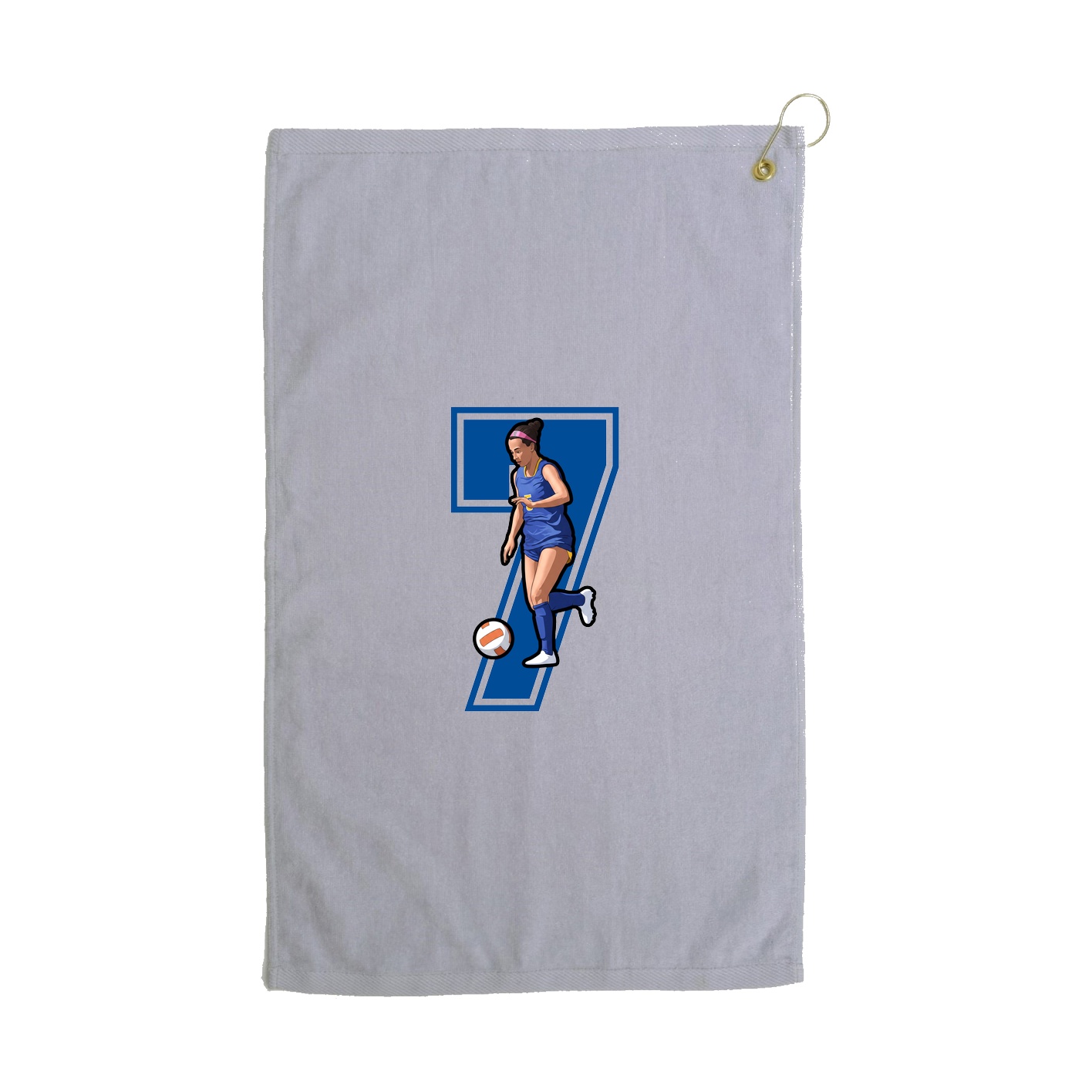 Golf Towel — Number in Grey