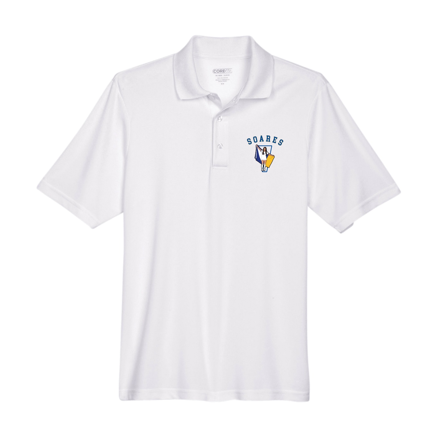Performance Polo — Shirsey Arch in White