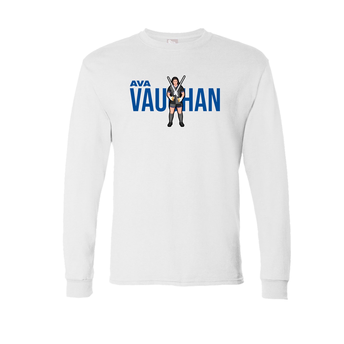 Long Sleeve Tee — Player Name in White