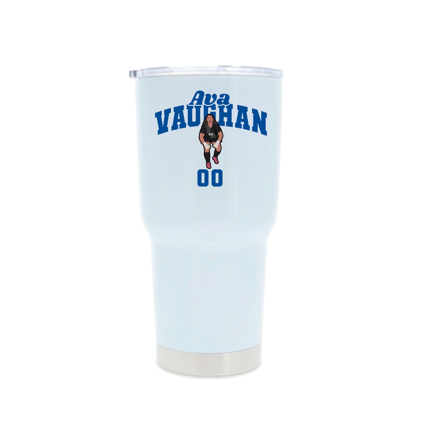 30oz Stainless Steel Tumbler — Signature Arch in White