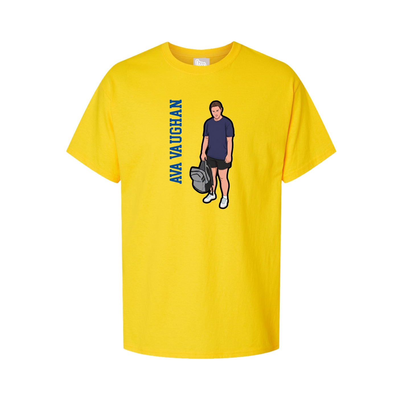 Tee — Name Vertical in Gold