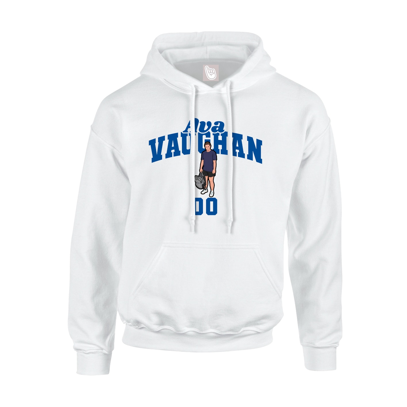 Youth Hoodie — Signature Arch in White
