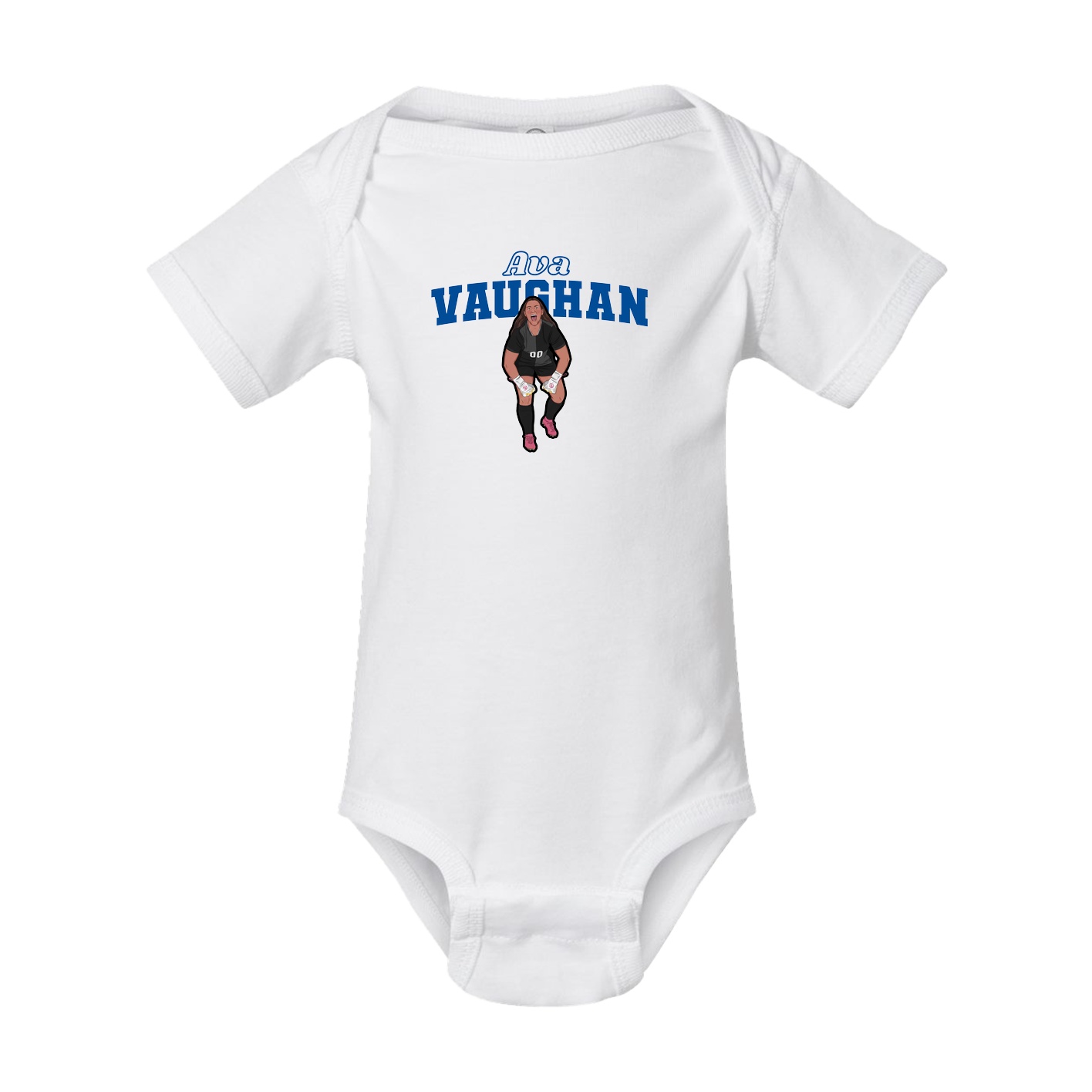 Baby Onesie — Name Arch in White