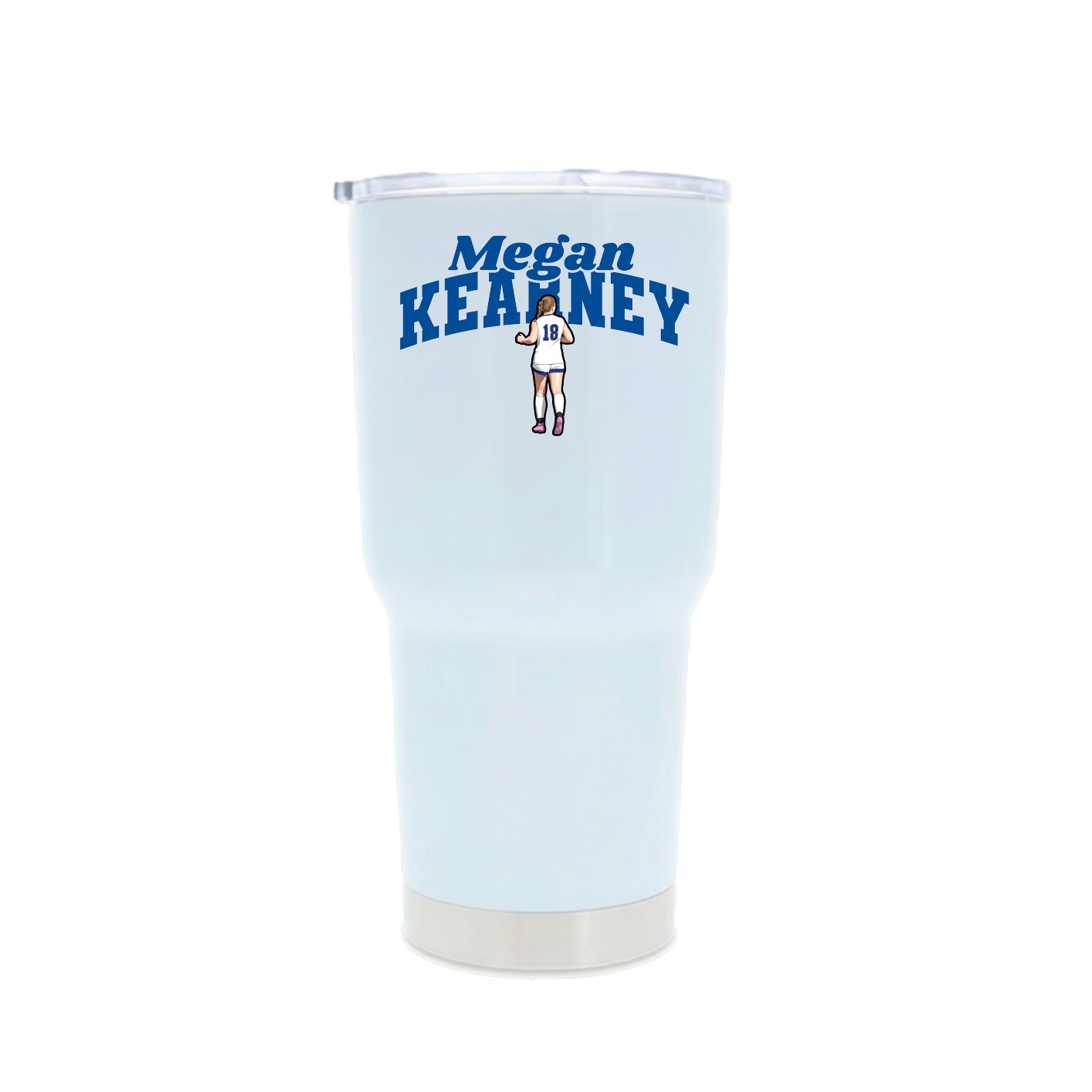 30oz Stainless Steel Tumbler — Signature Arch in White