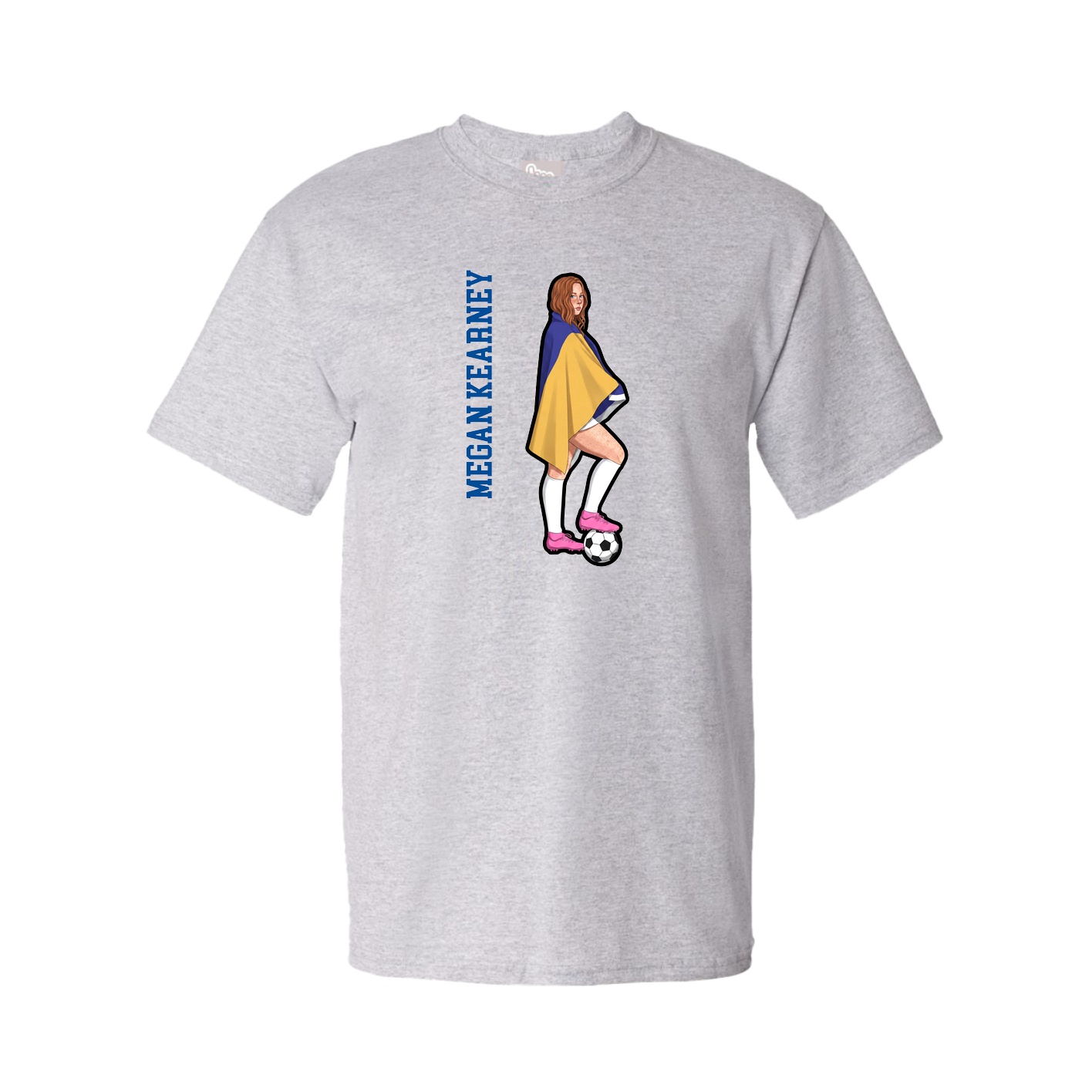 Tee — Name Vertical in Grey