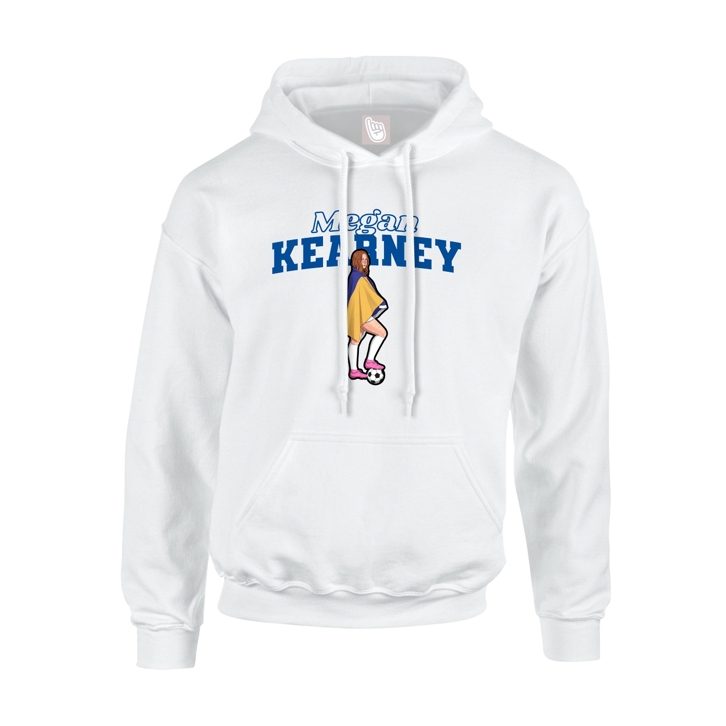 Hoodie — Name Arch in White