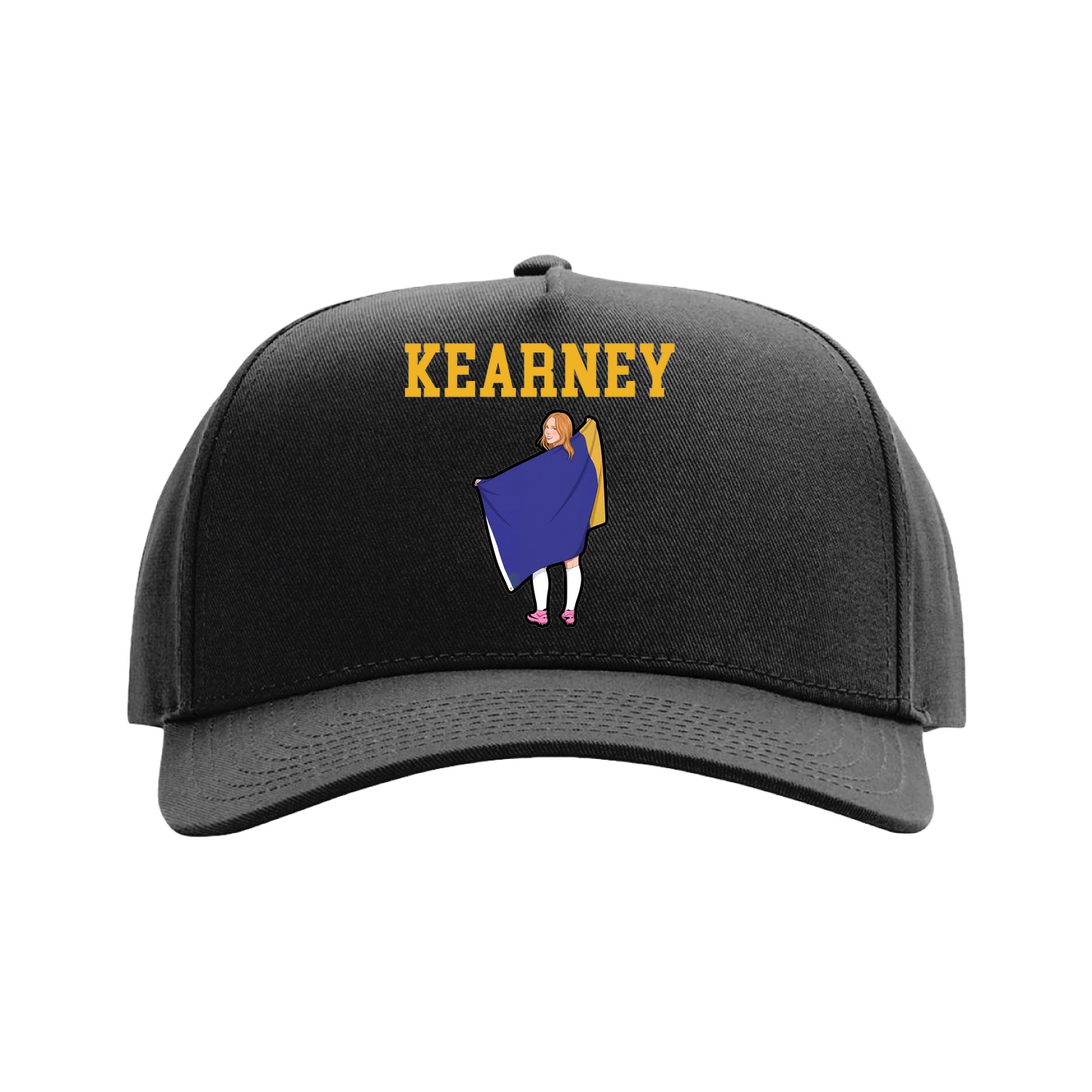 Full Fabric Five-Panel Champ Cap — Shirsey in Black