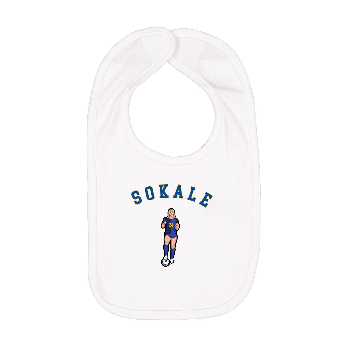 Infant Bib — Shirsey Arch in White