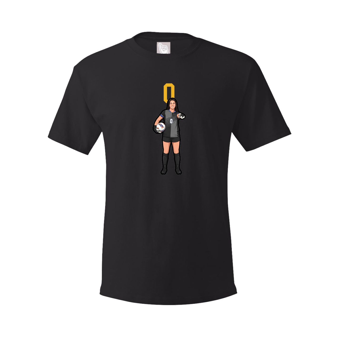 Youth Tee — Number Top in Black