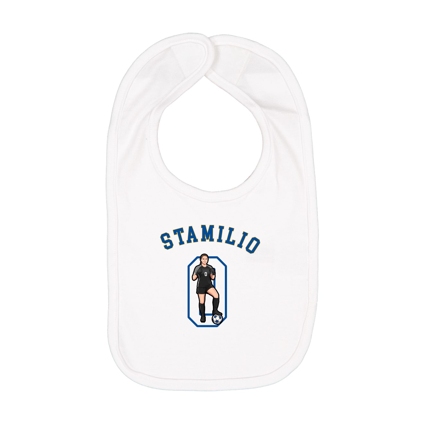 Infant Bib — Shirsey Arch in White