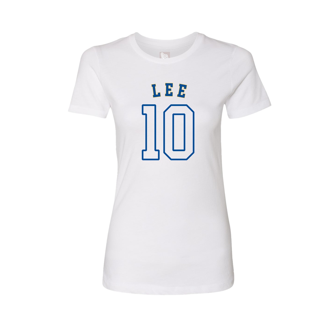 Fitted Women's Tee — Shirsey Arch in White