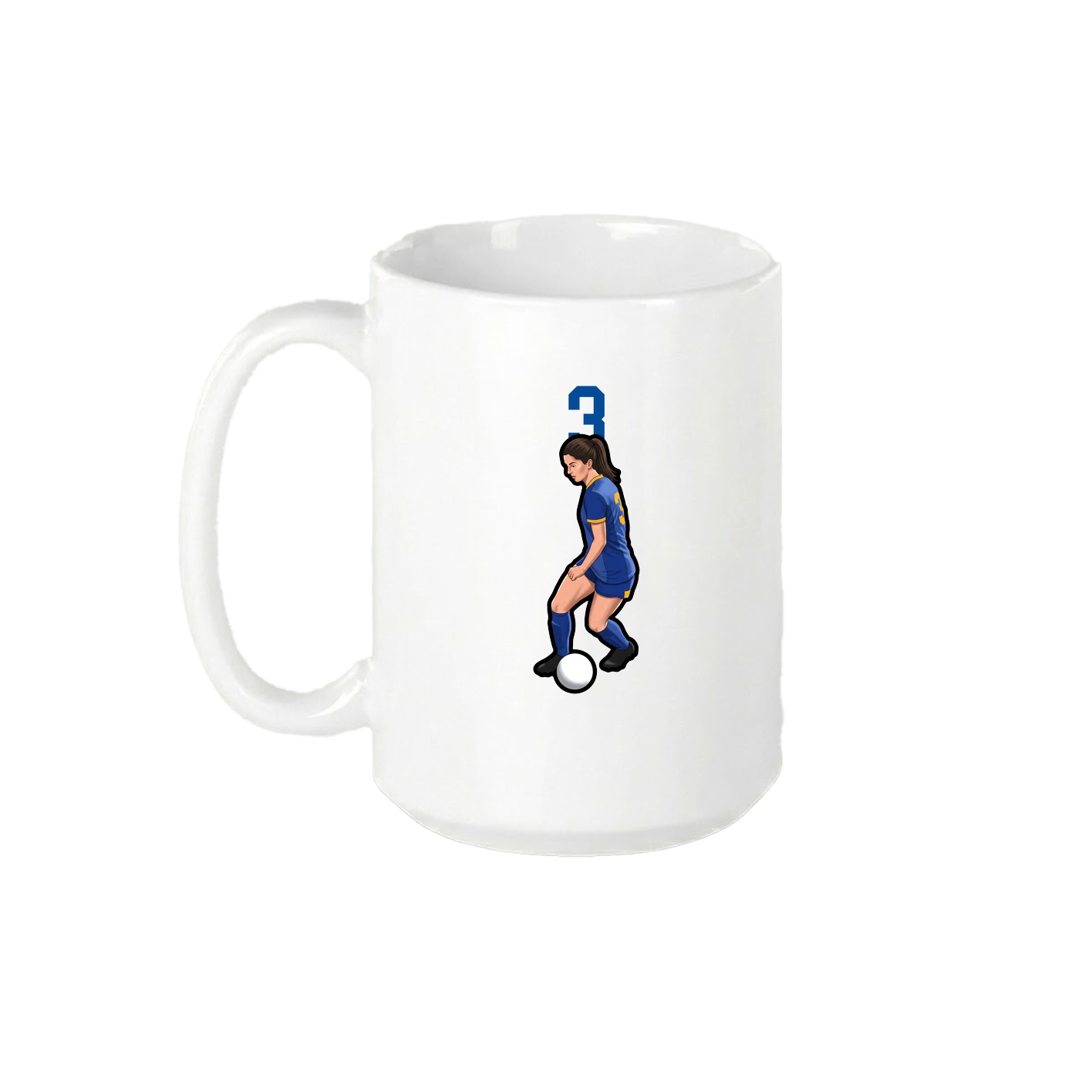 15oz Coffee Mug — Number Top in White