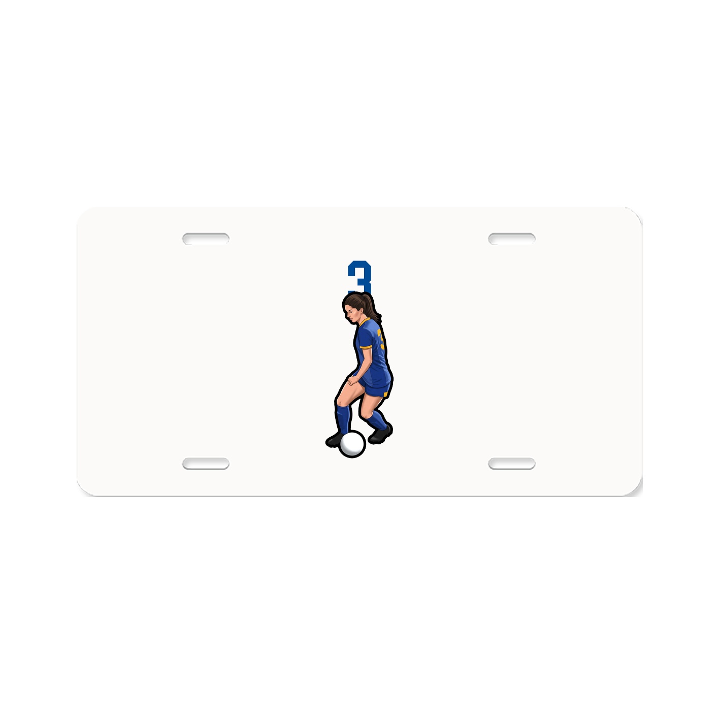 License Plate — Number Top in Classic