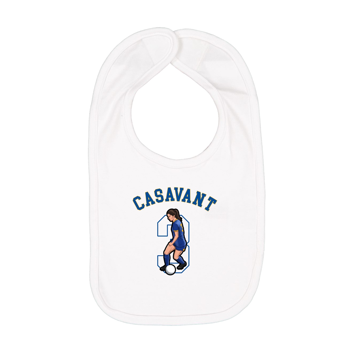 Infant Bib — Shirsey Arch in White