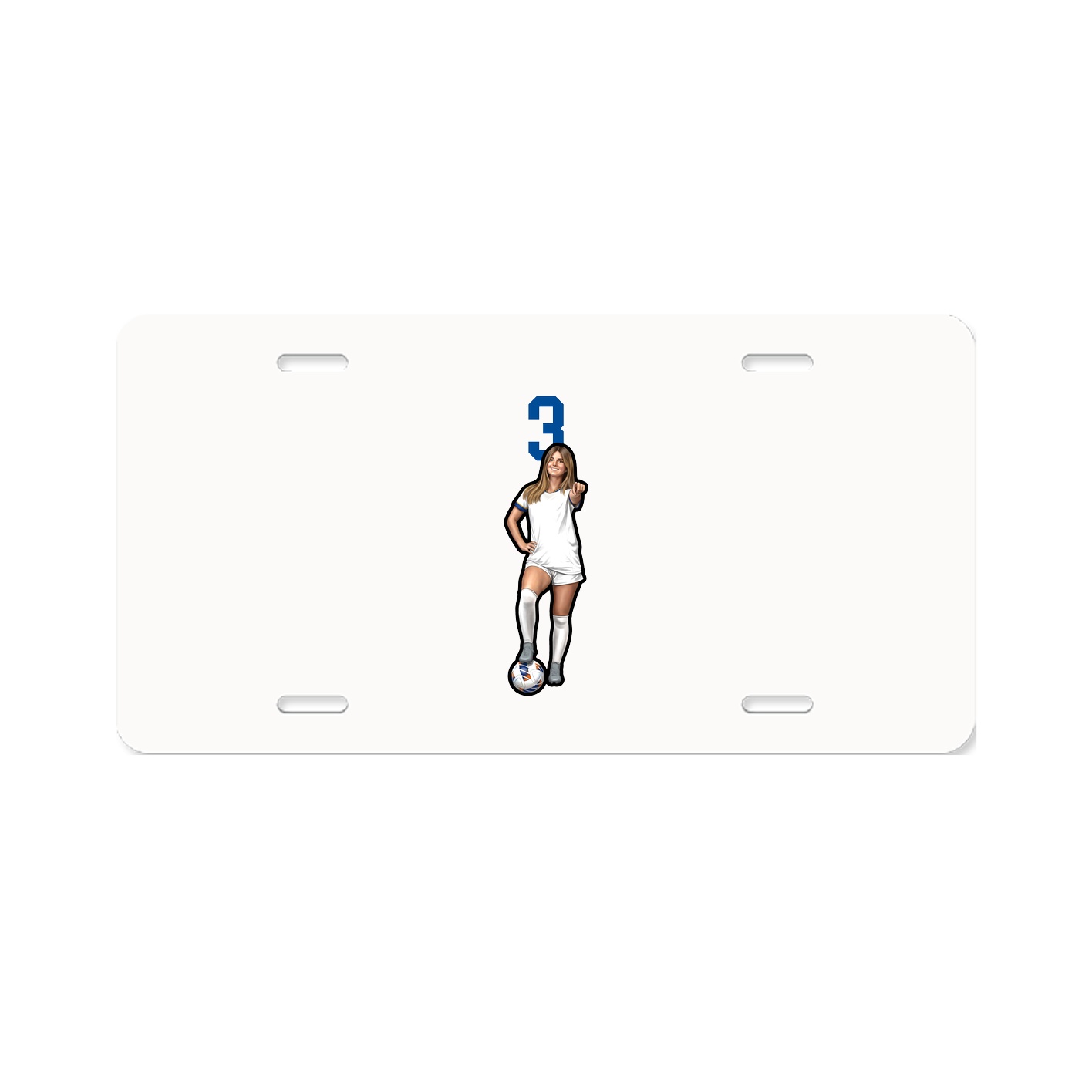 License Plate — Number Top in Classic