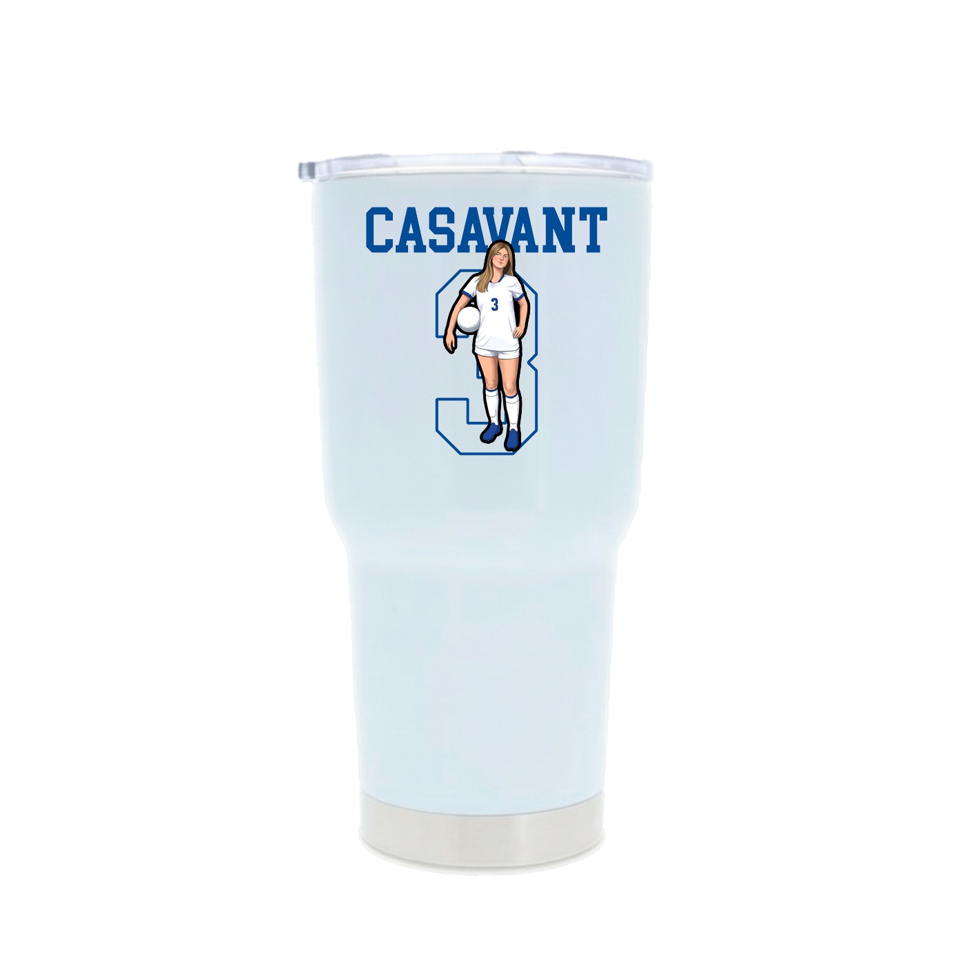 30oz Stainless Steel Tumbler — Shirsey in White