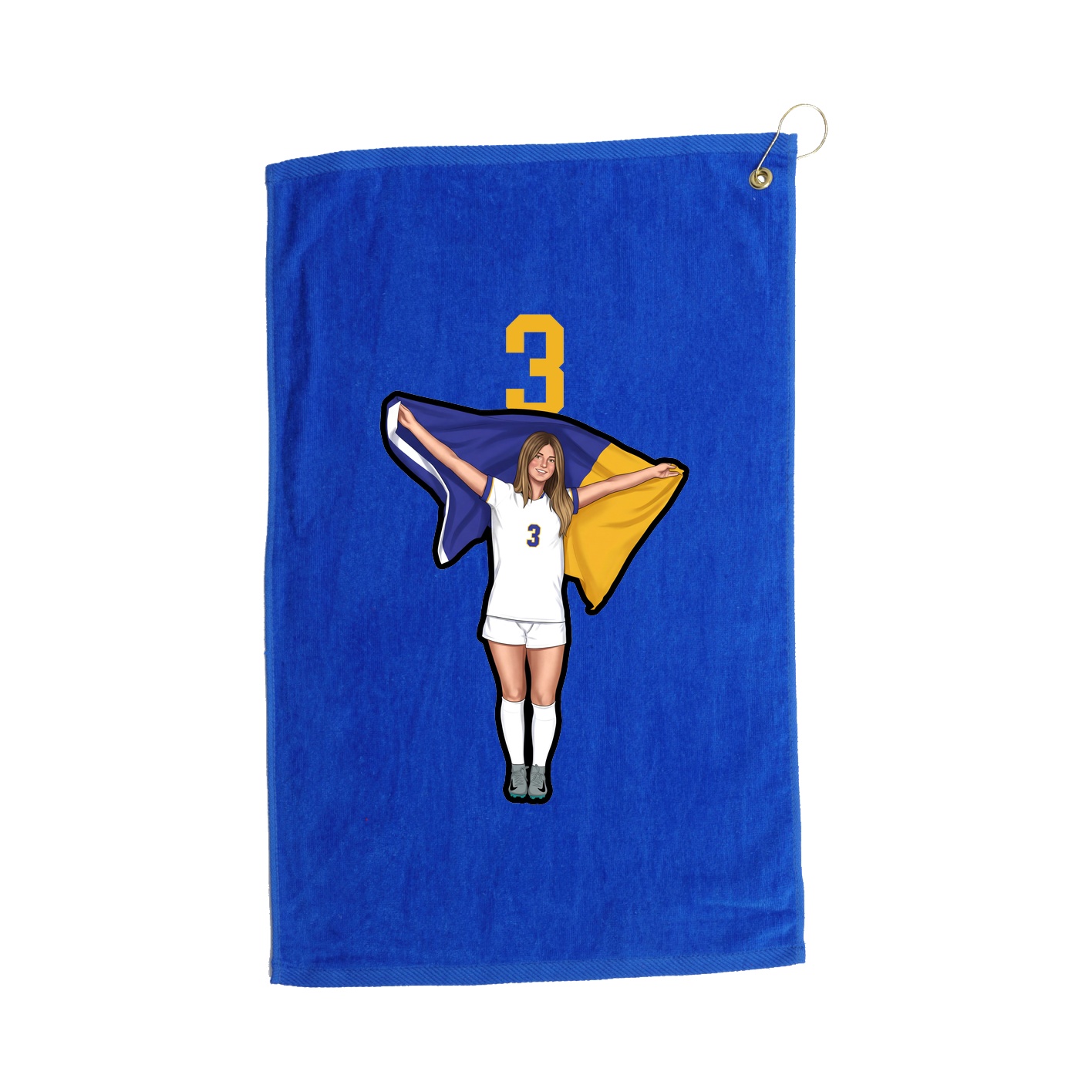 Golf Towel — Number Top in Royal