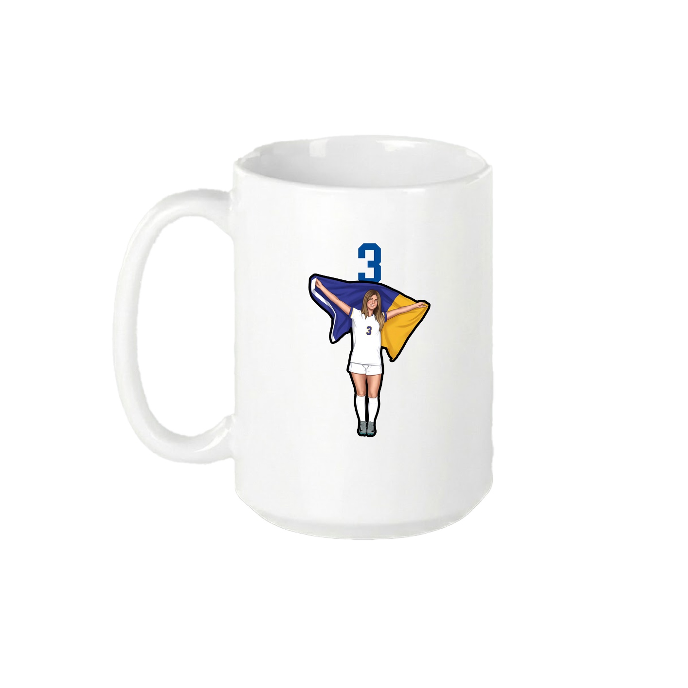 15oz Coffee Mug — Number Top in White