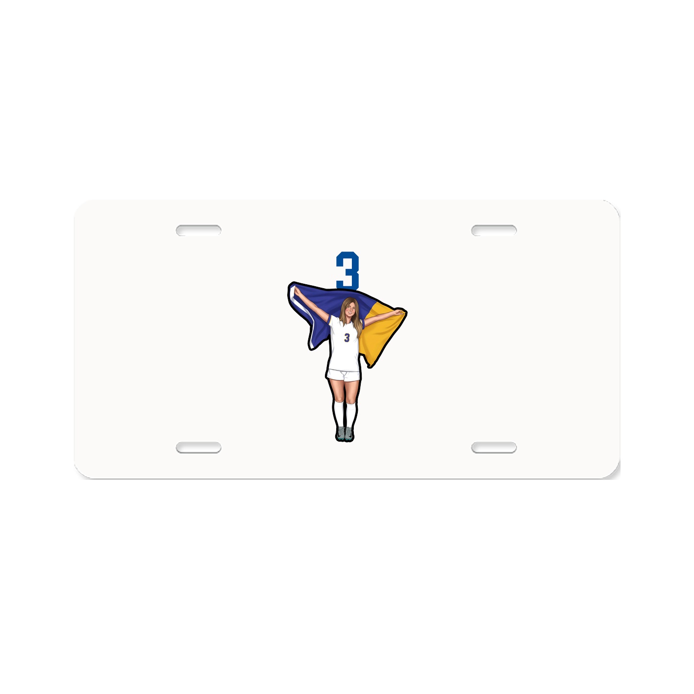 License Plate — Number Top in Classic