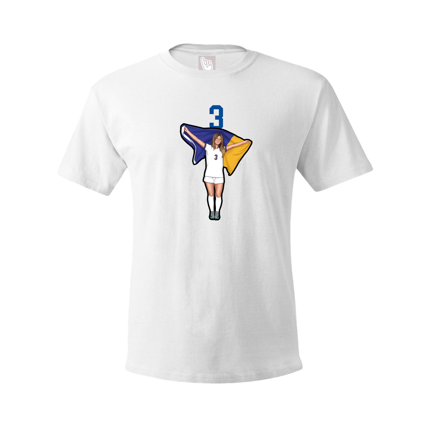 Youth Tee — Number Top in White