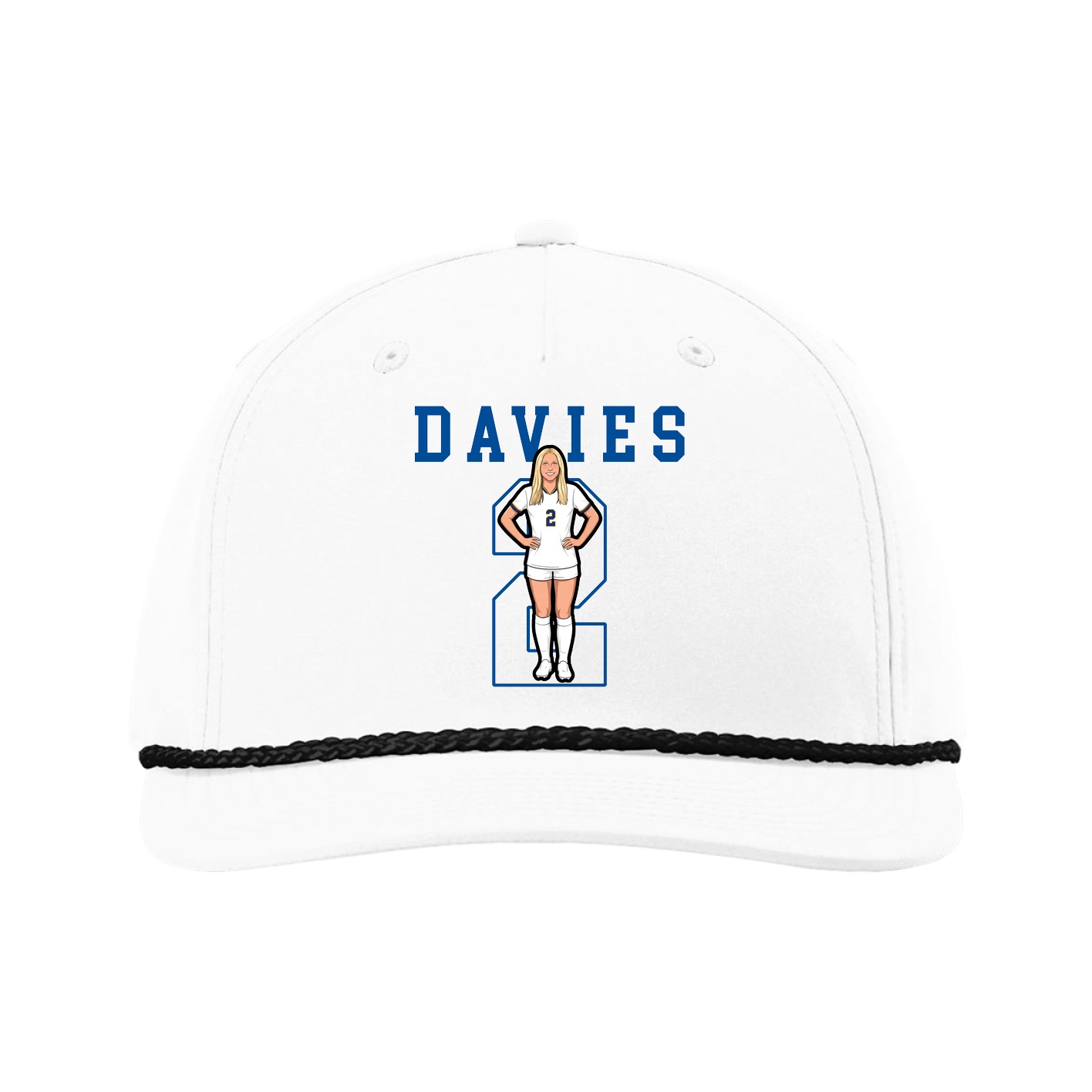 Five-Panel Classic Rope Cap — Shirsey in White