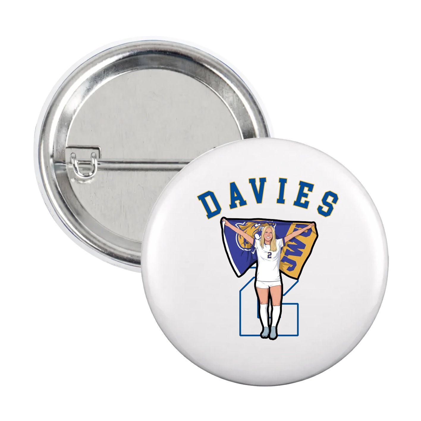 Game Day Button — Shirsey Arch in White