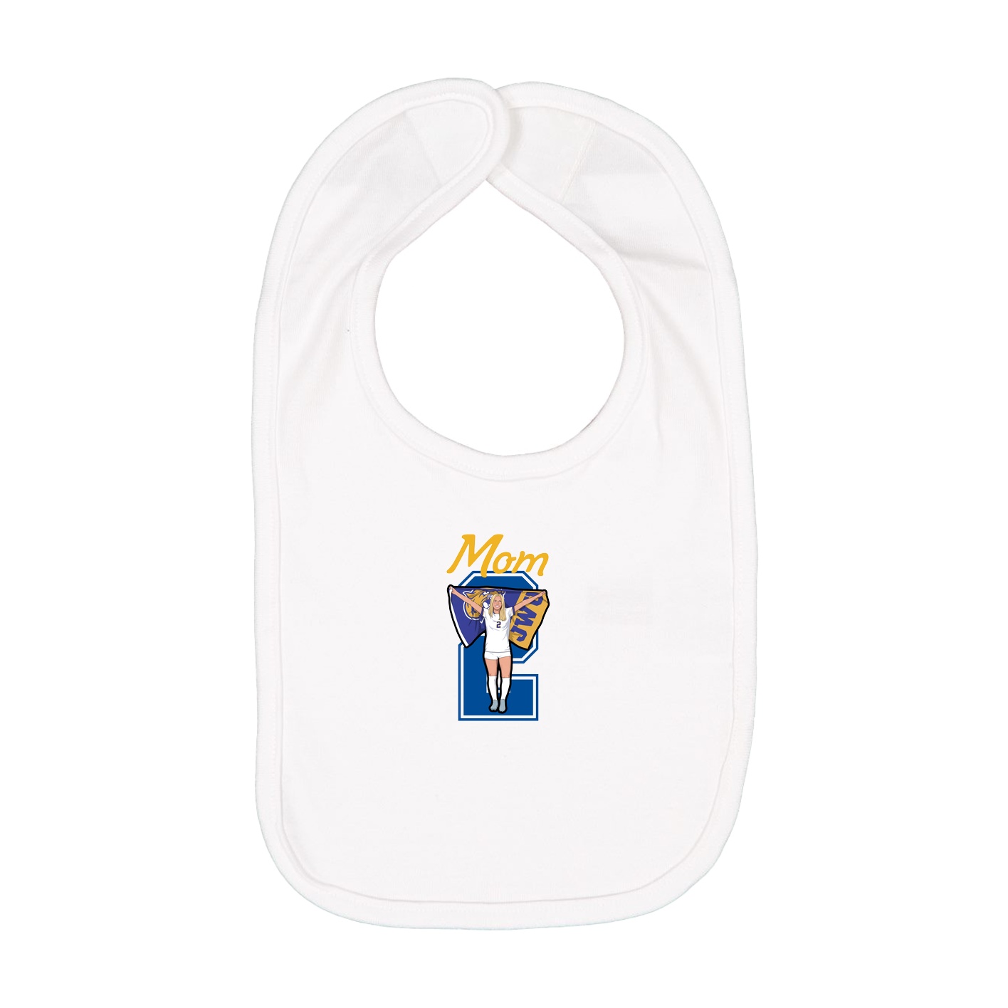 Infant Bib — Mothers Day Shirsey in White