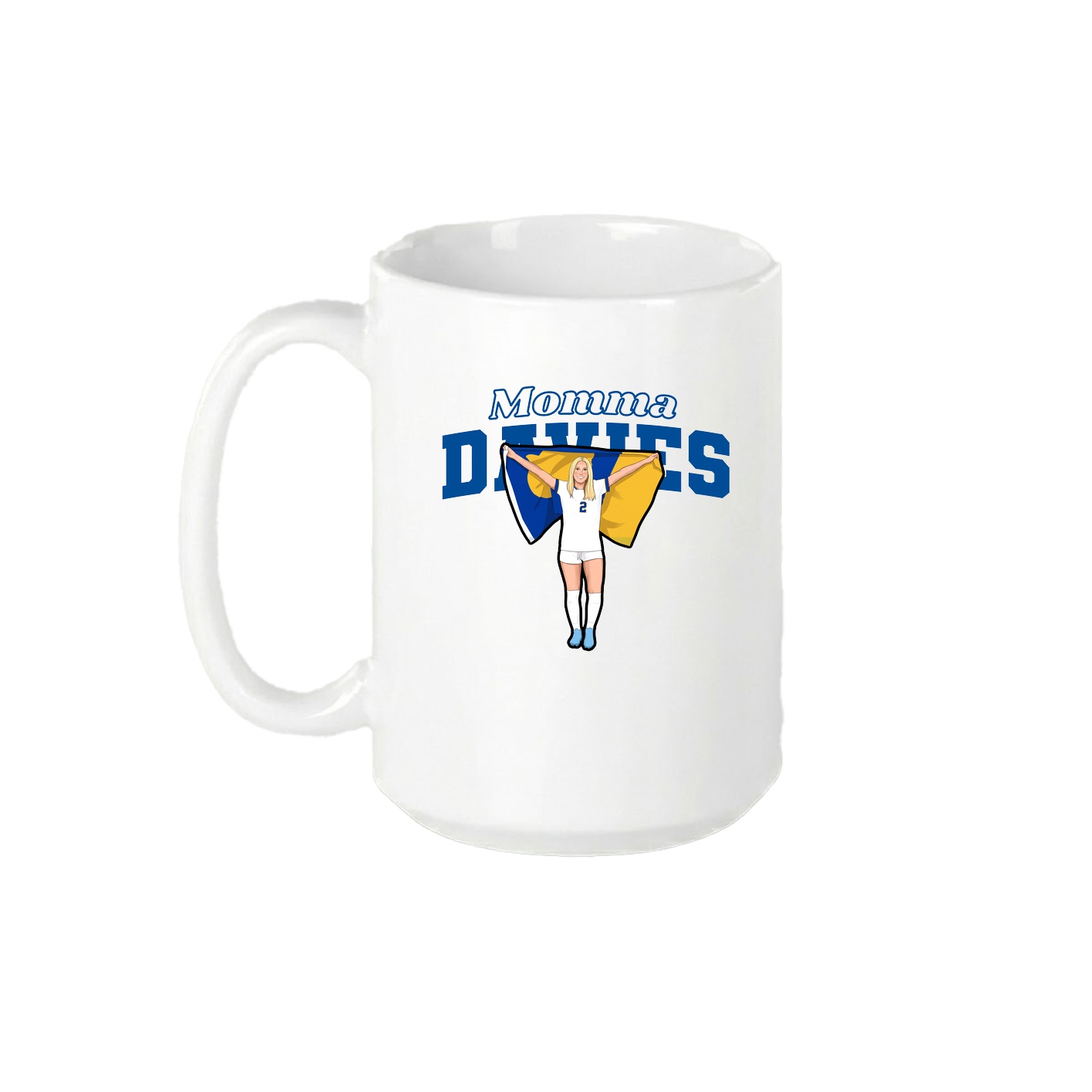 15oz Coffee Mug — Mothers Day Block in White