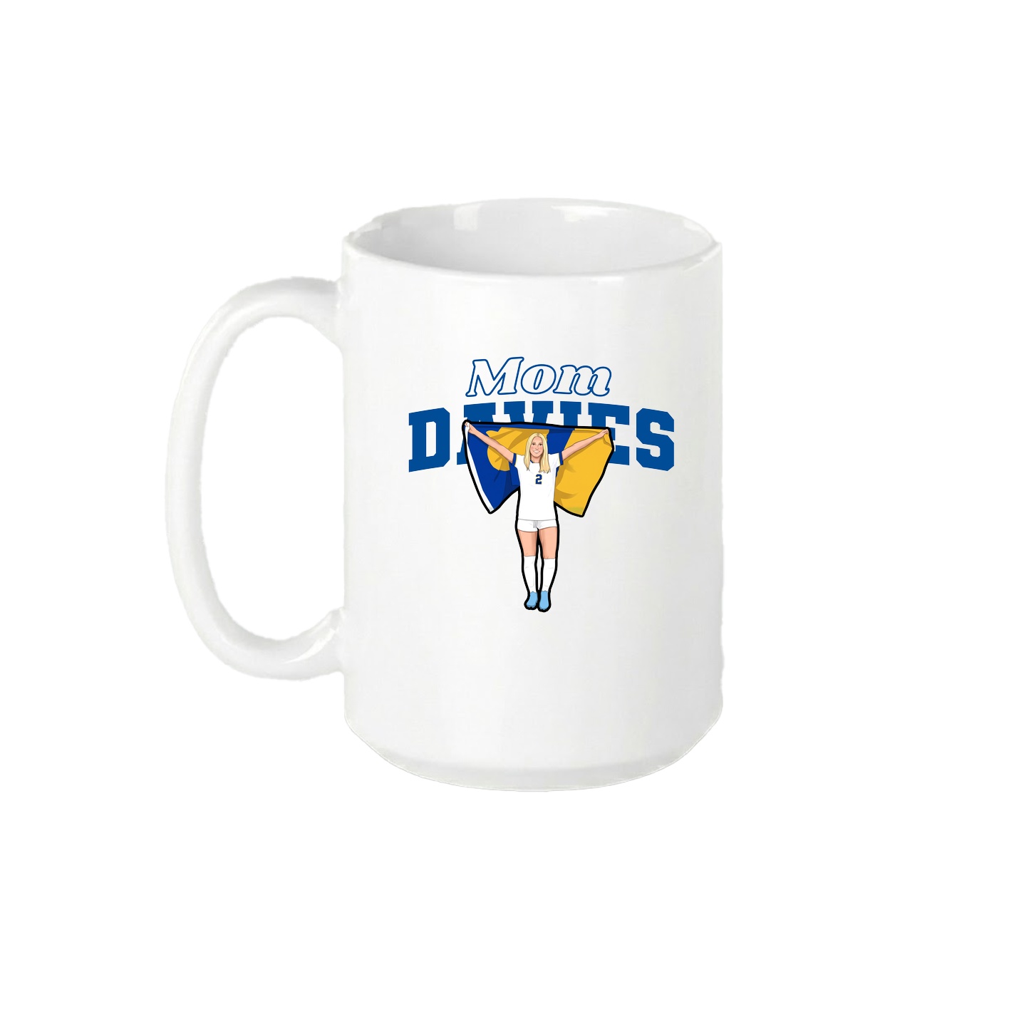 15oz Coffee Mug — Mothers Day Block in White