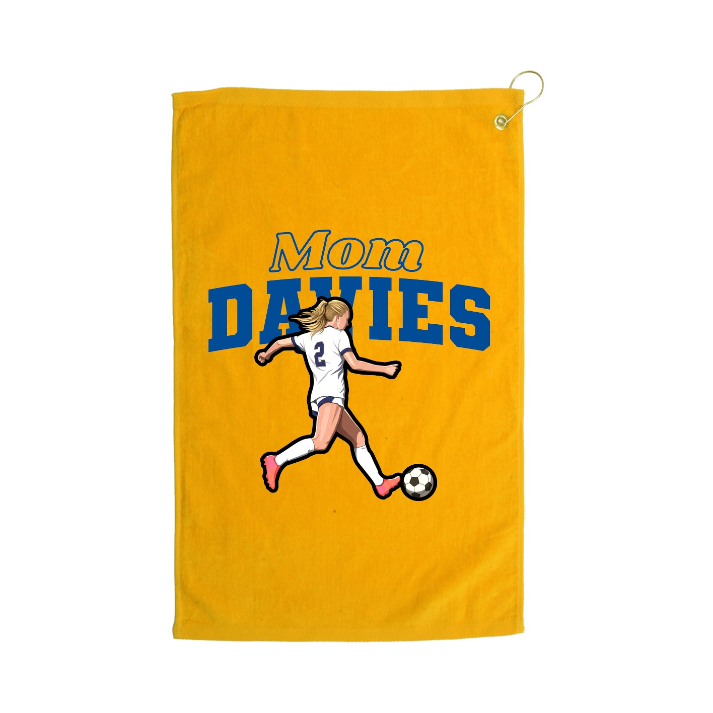 Golf Towel — Mothers Day Block in Gold