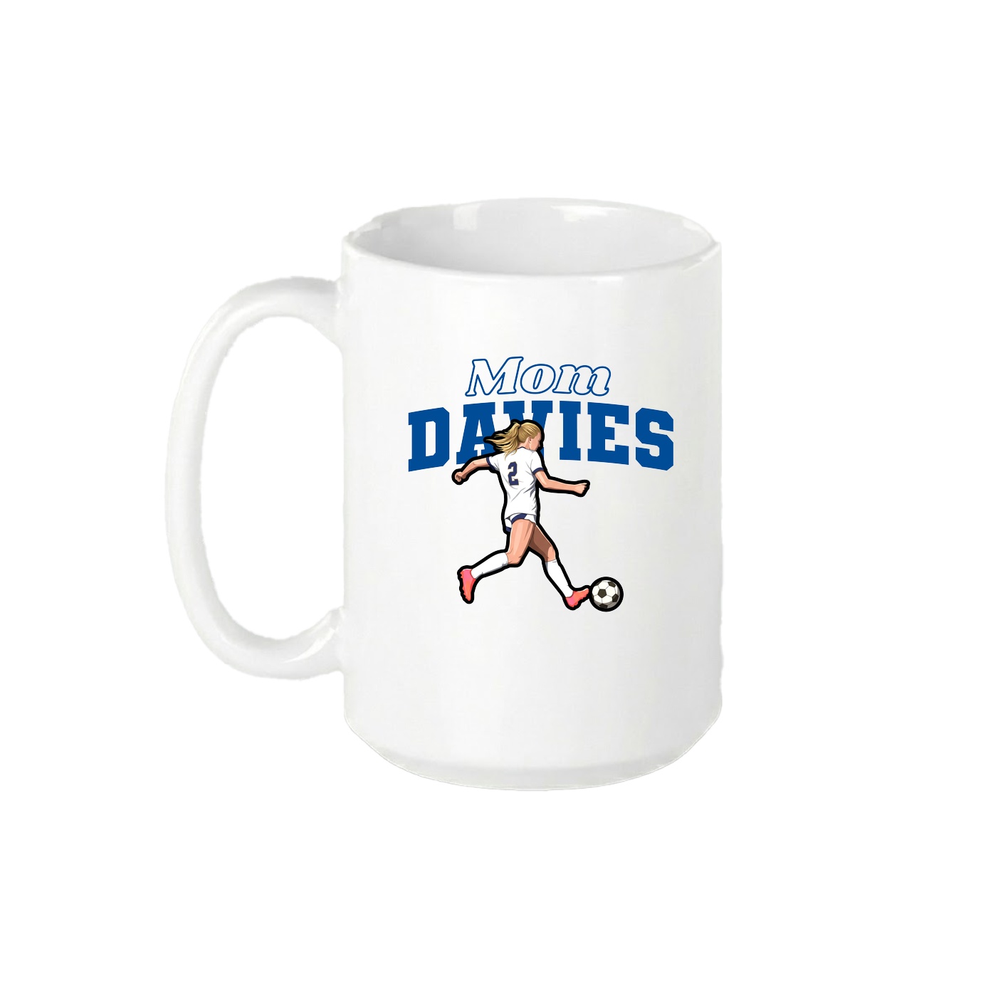 15oz Coffee Mug — Mothers Day Block in White