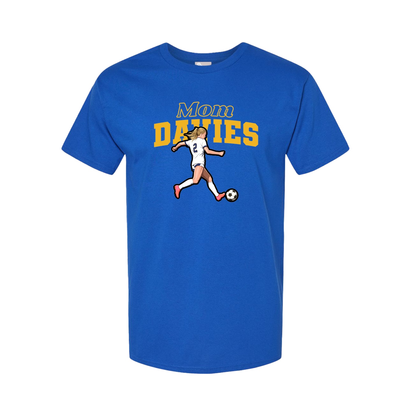 Youth Tee — Mothers Day Block in Royal