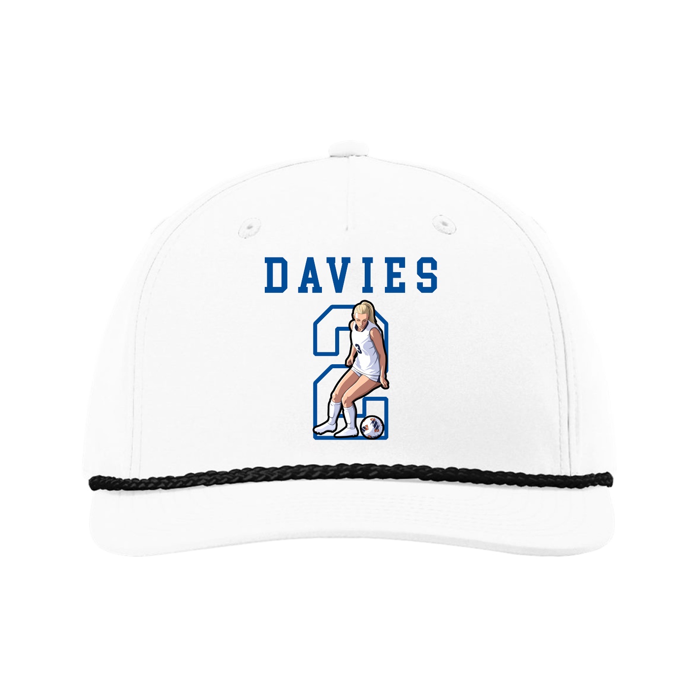 Five-Panel Classic Rope Cap — Shirsey in White