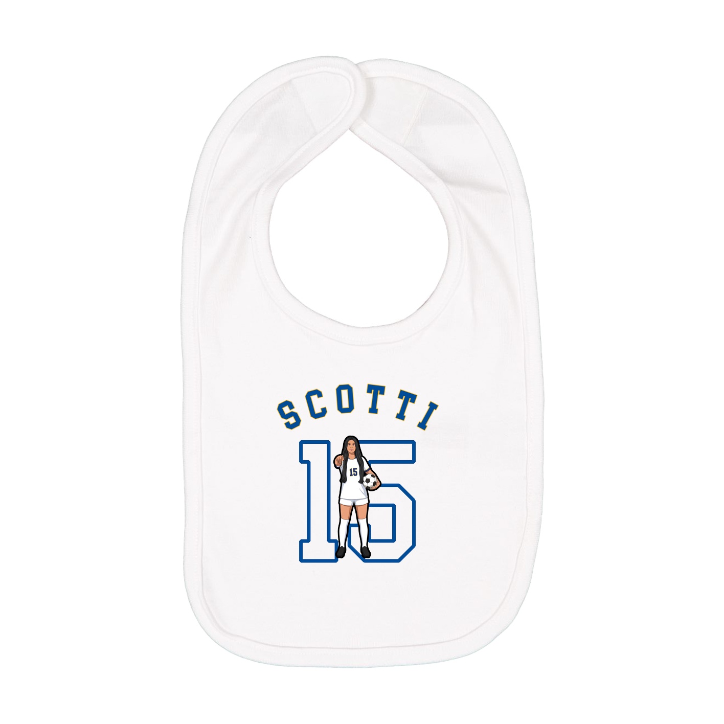 Infant Bib — Shirsey Arch in White