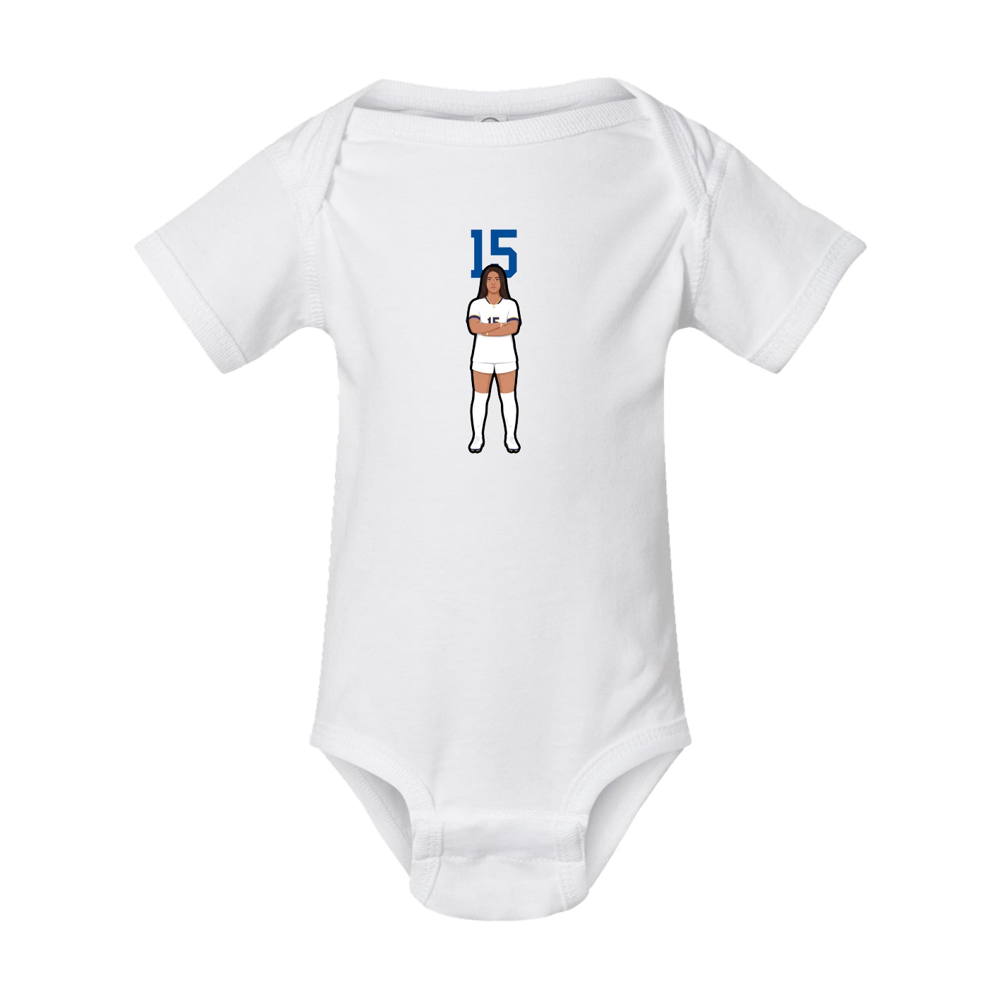 Baby Onesie — Number Top in White