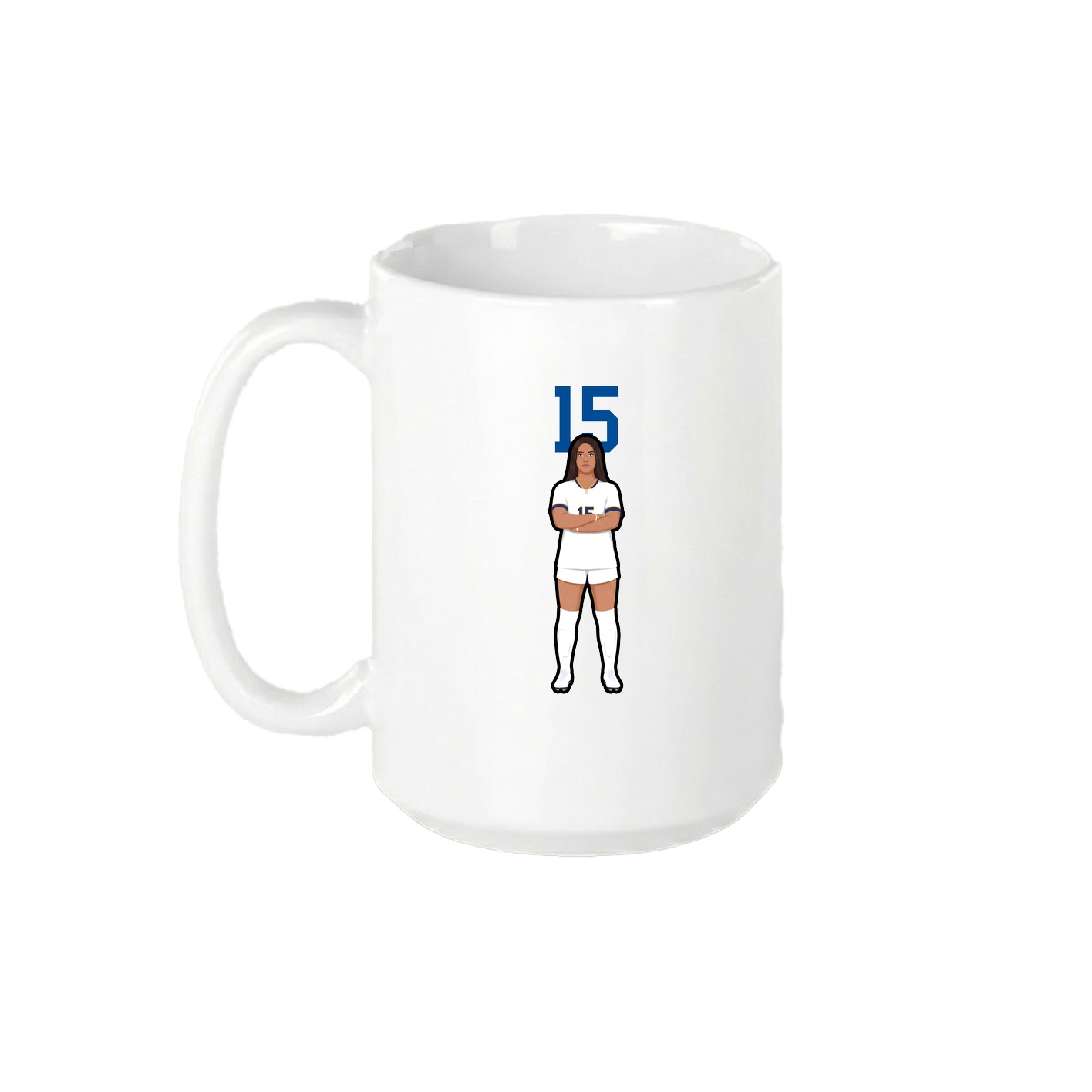15oz Coffee Mug — Number Top in White